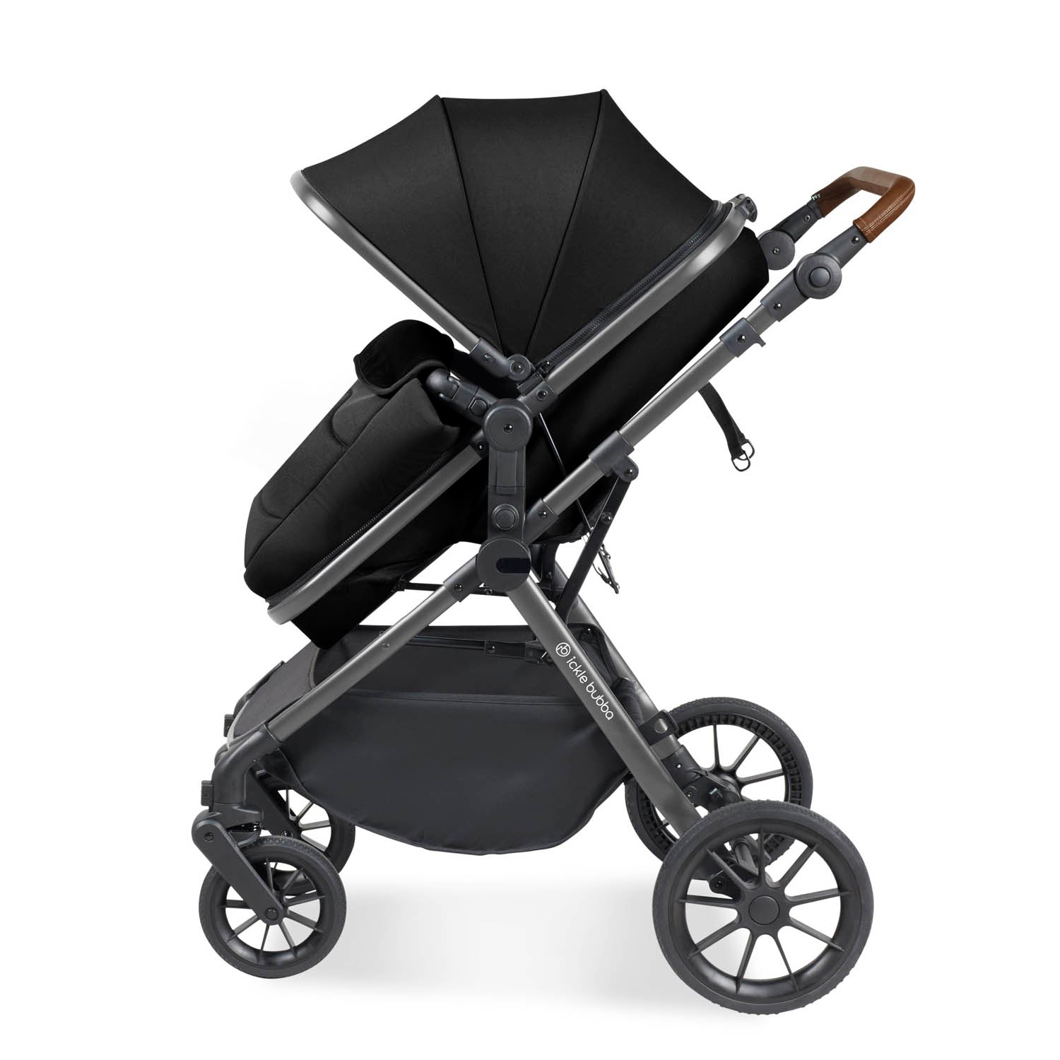 Ickle Bubba Cosmo All in One Stratus i-Size Travel System & Base - Gunmetal/Black