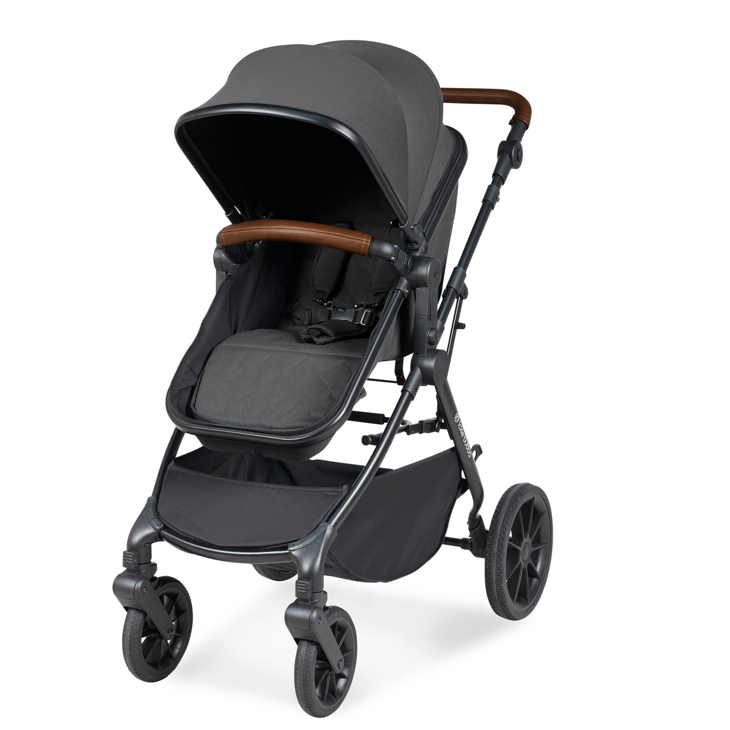 Ickle Bubba Cosmo All in One Nimbus i-Size Travel System & Spin Base - Black/Graphite Grey
