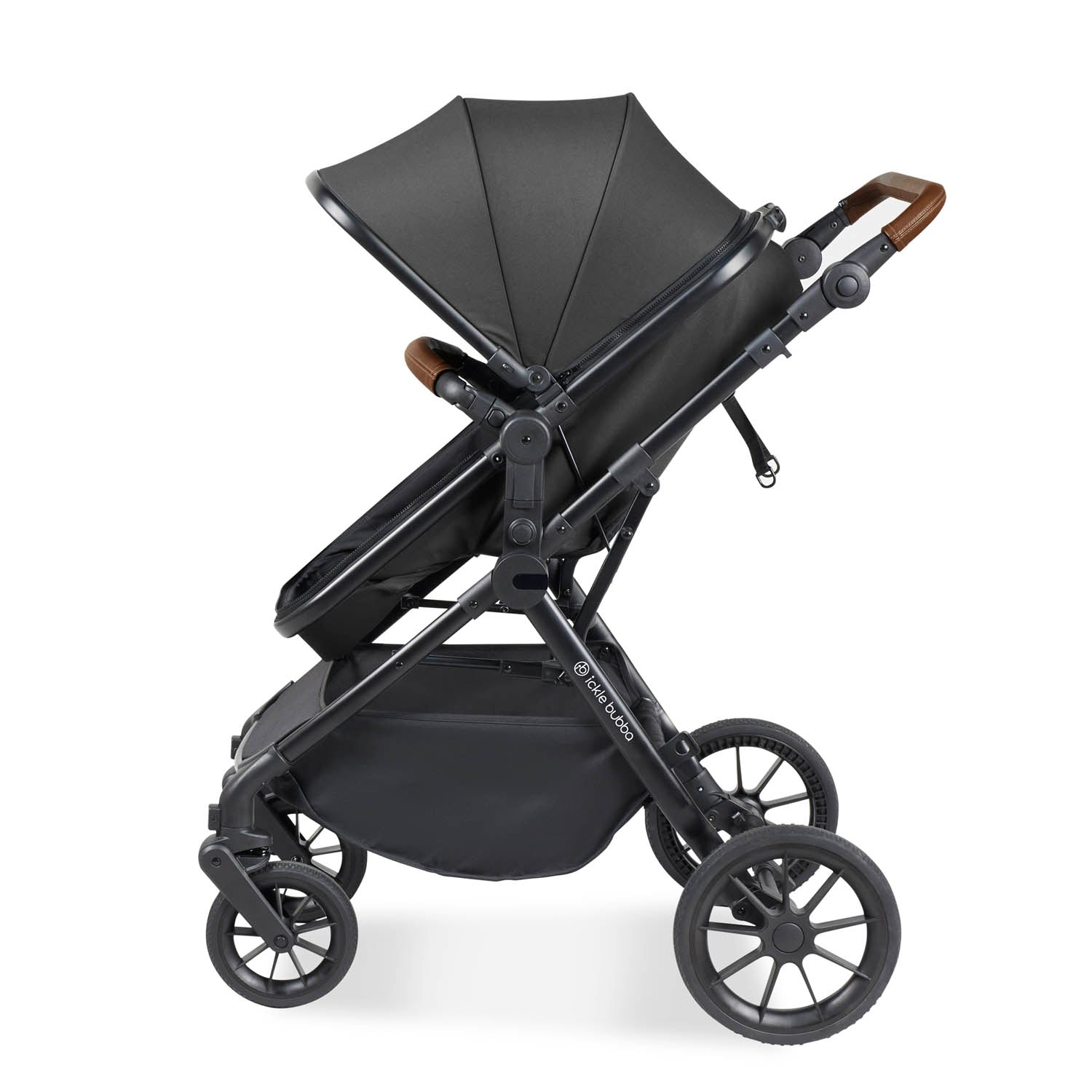 Ickle Bubba Cosmo All in One Nimbus i-Size Travel System & Spin Base - Black/Graphite Grey