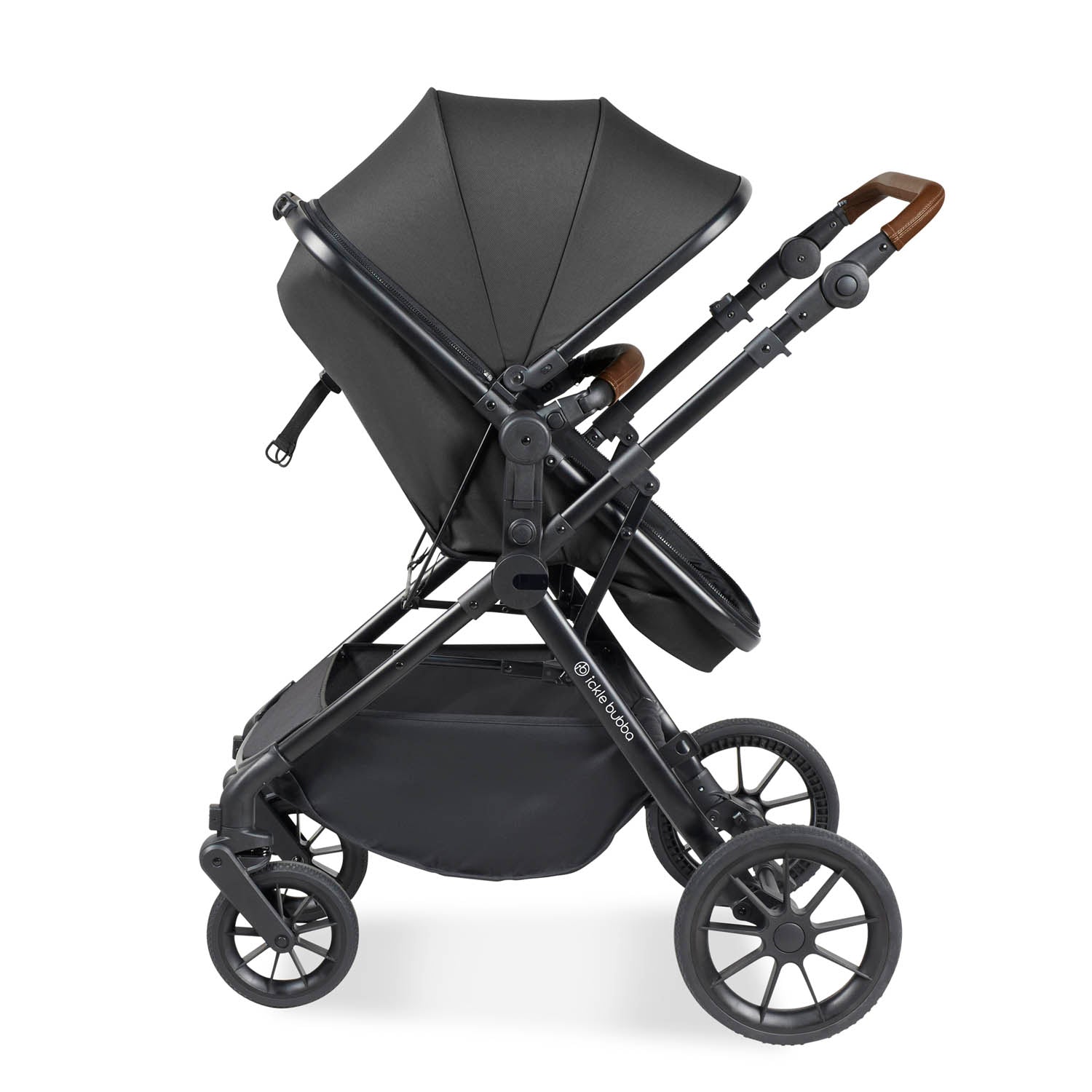 Ickle Bubba Cosmo All in One Nimbus i-Size Travel System & Spin Base - Black/Graphite Grey