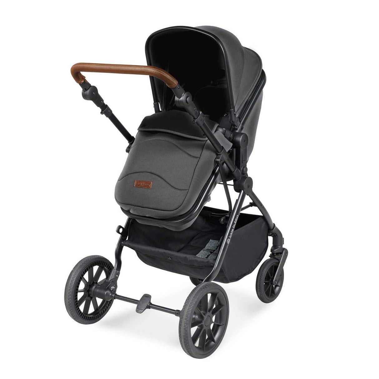 Ickle Bubba Cosmo All in One Nimbus i-Size Travel System & Spin Base - Black/Graphite Grey