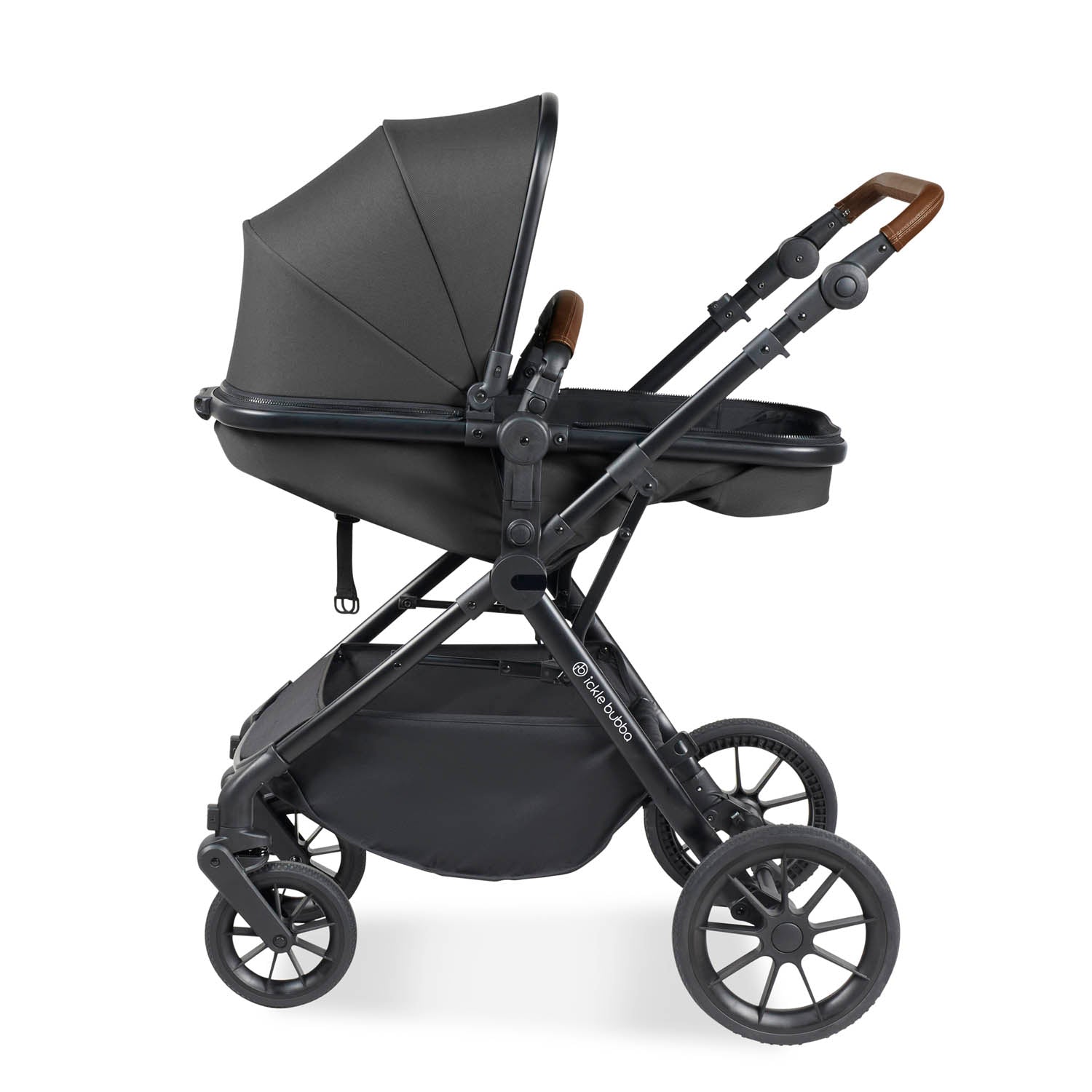 Ickle Bubba Cosmo All in One Nimbus i-Size Travel System & Spin Base - Black/Graphite Grey