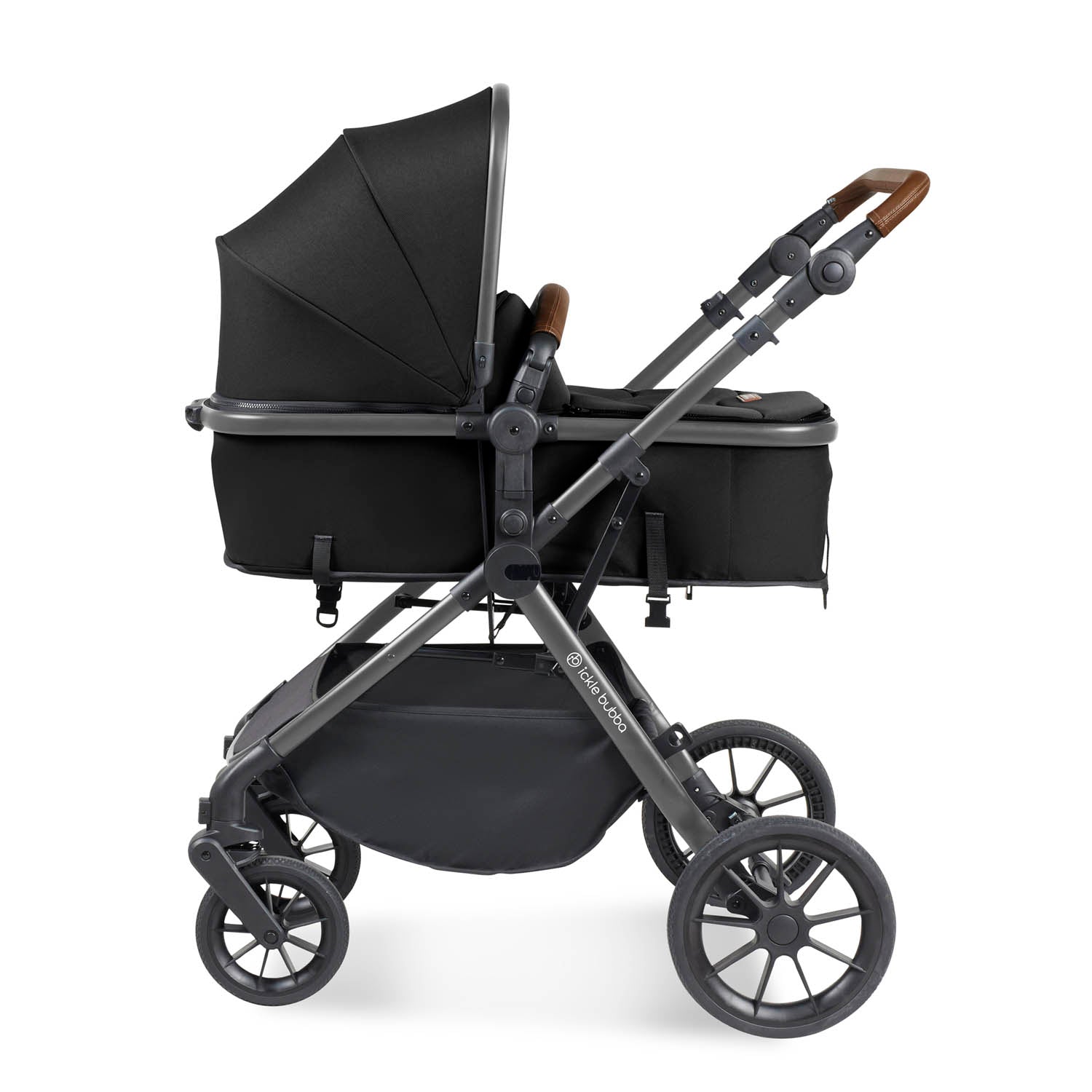 Ickle Bubba Cosmo All in One Nimbus i-Size Travel System & Spin Base - Gunmetal/Black