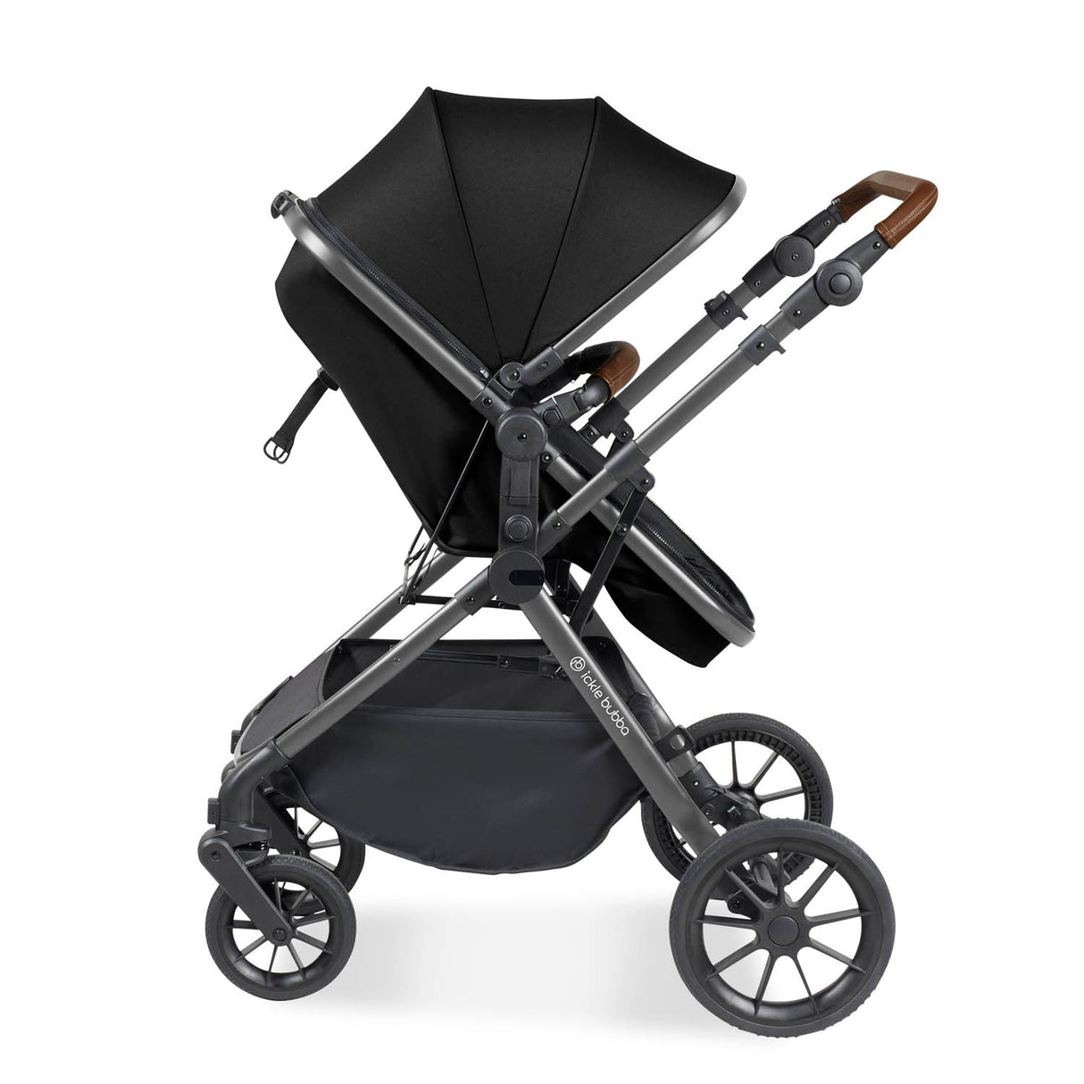 Ickle Bubba Cosmo All in One Nimbus i-Size Travel System & Spin Base - Gunmetal/Black