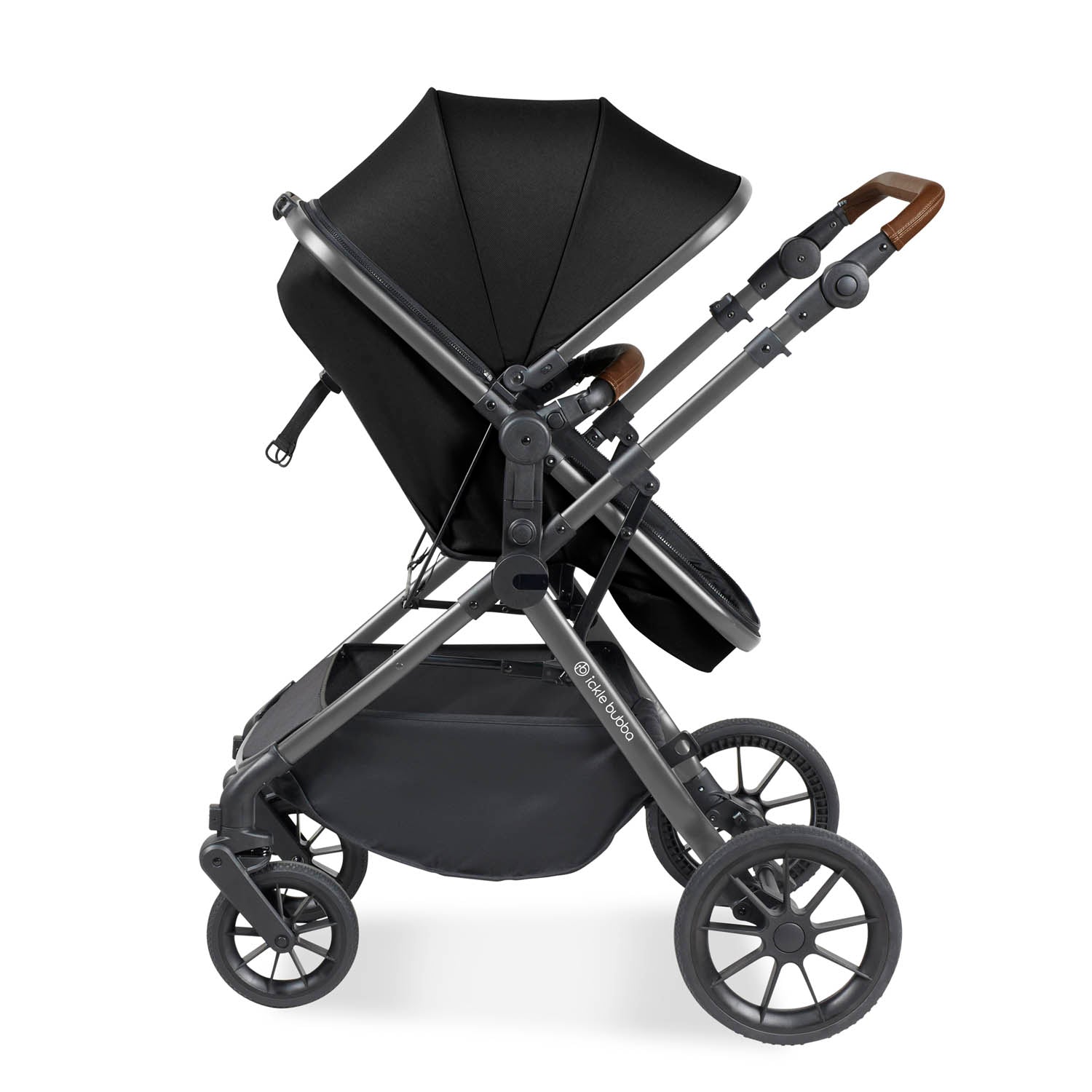 Ickle Bubba Cosmo All in One Nimbus i-Size Travel System & Spin Base - Gunmetal/Black