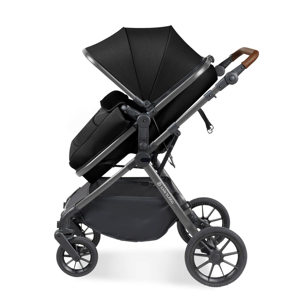 Ickle Bubba Cosmo All in One Nimbus i-Size Travel System & Spin Base - Gunmetal/Black