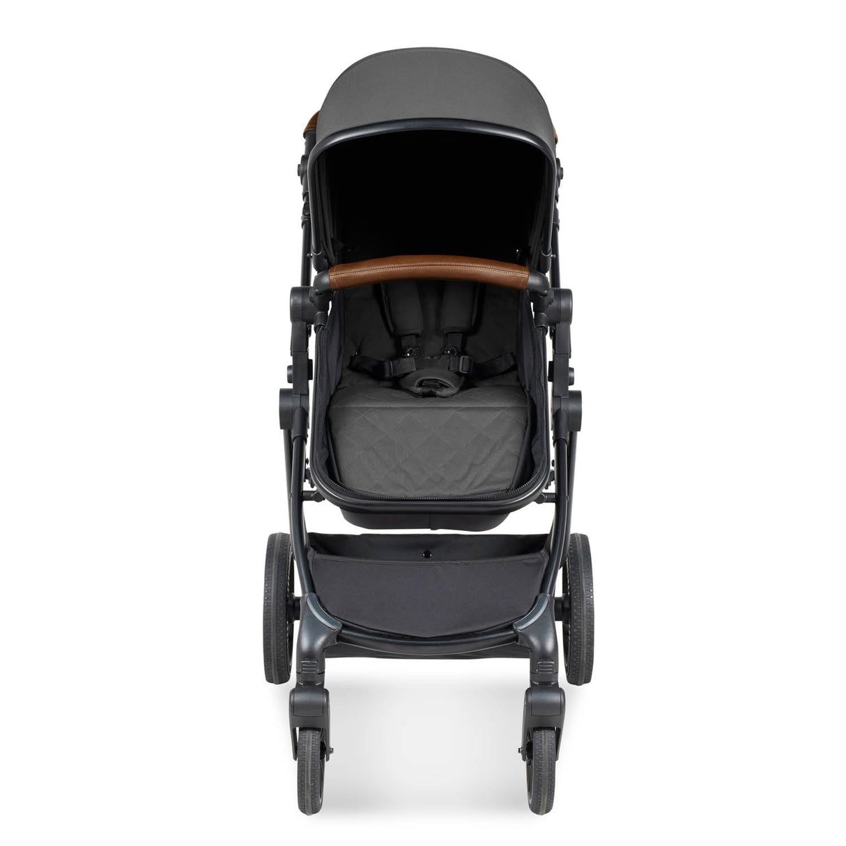 Ickle Bubba Cosmo 9 Piece Travel System with Maxi-Cosi CabrioFix i-Size Car Seat & Base - Black/Graphite Grey