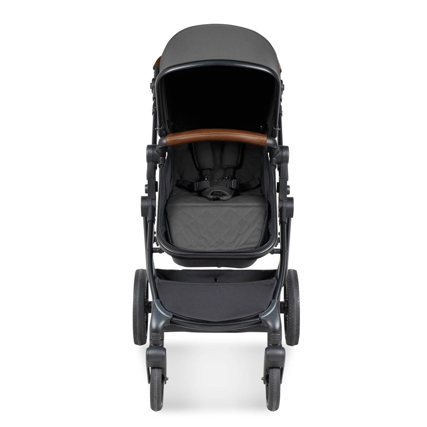 Ickle Bubba Cosmo 9 Piece Travel System with Maxi-Cosi CabrioFix i-Size Car Seat & Base - Black/Graphite Grey
