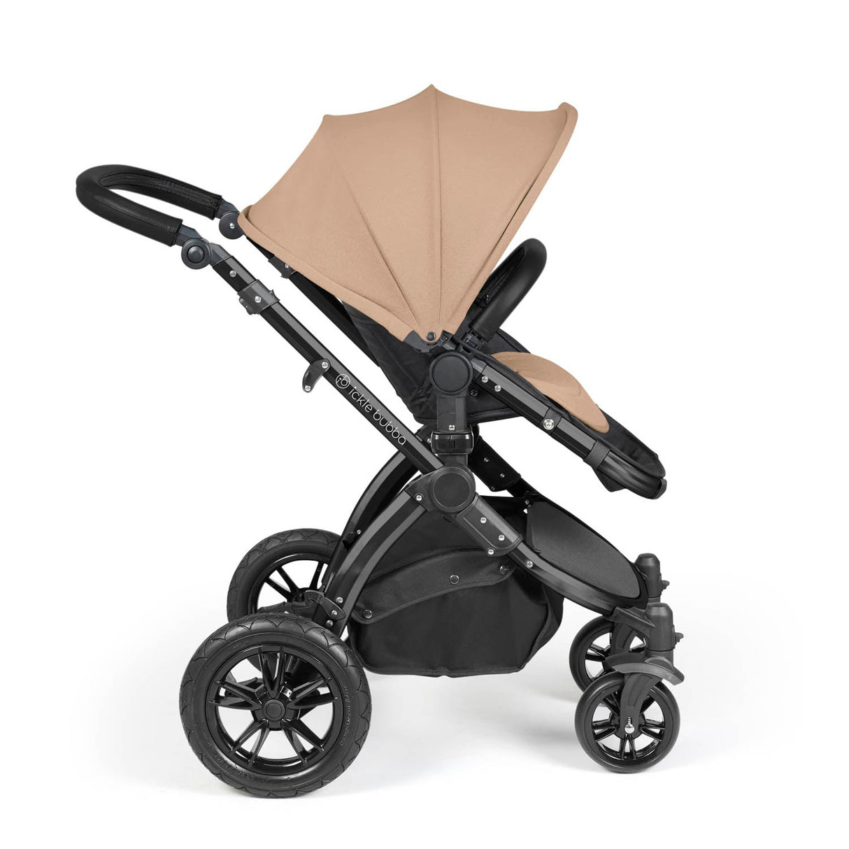 Ickle Bubba Stomp Luxe 9 Piece Pram Bundle - Black/Desert/Black