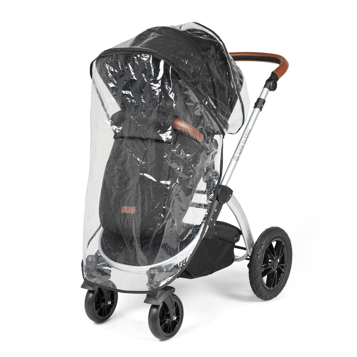 Ickle Bubba Stomp Luxe 9 Piece Pram Bundle - Silver/Midnight/Tan