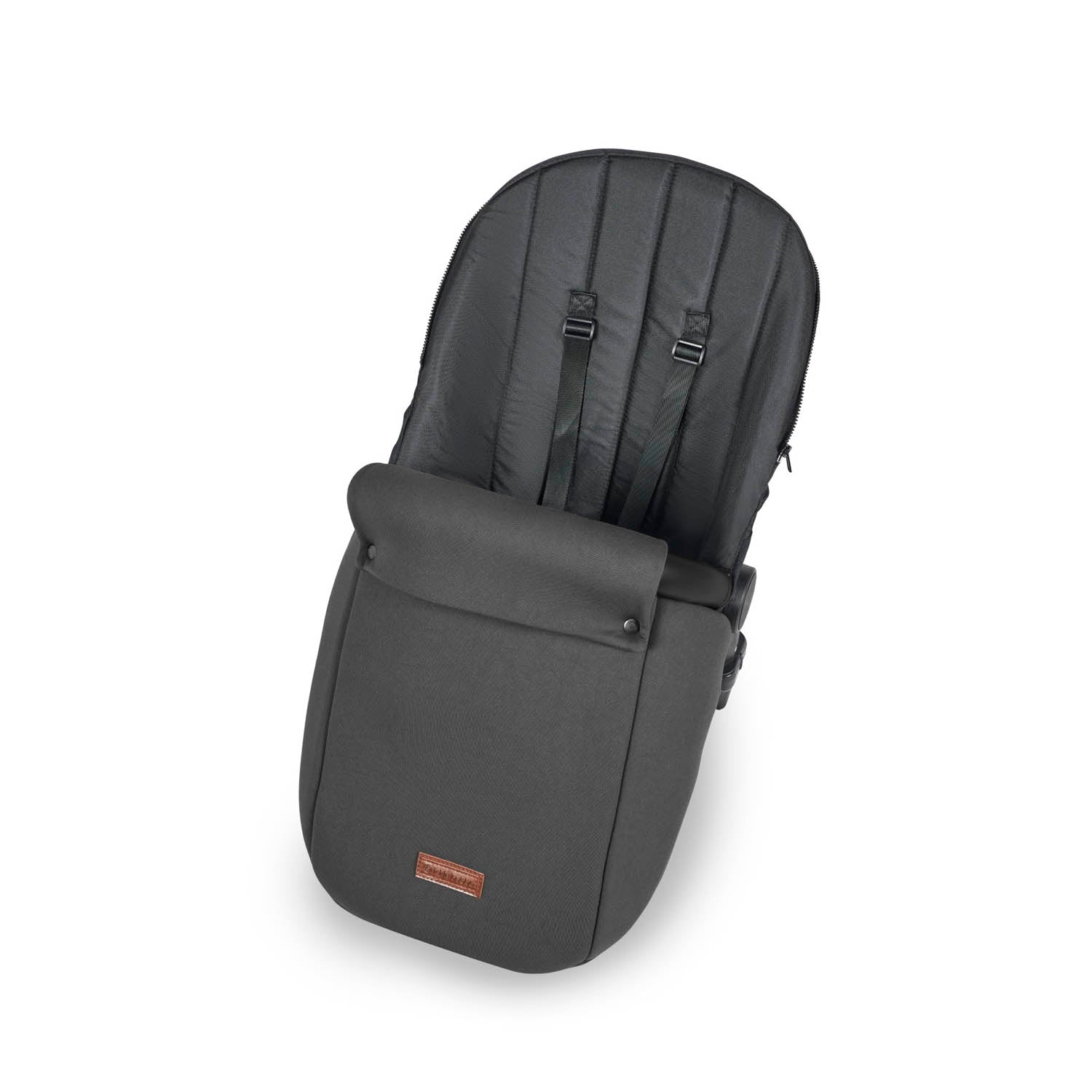 Ickle Bubba Stomp Luxe 12 Piece Travel System with i-Size Nimbus Car Seat & Spin Base - Black/Charcoal Grey/Black