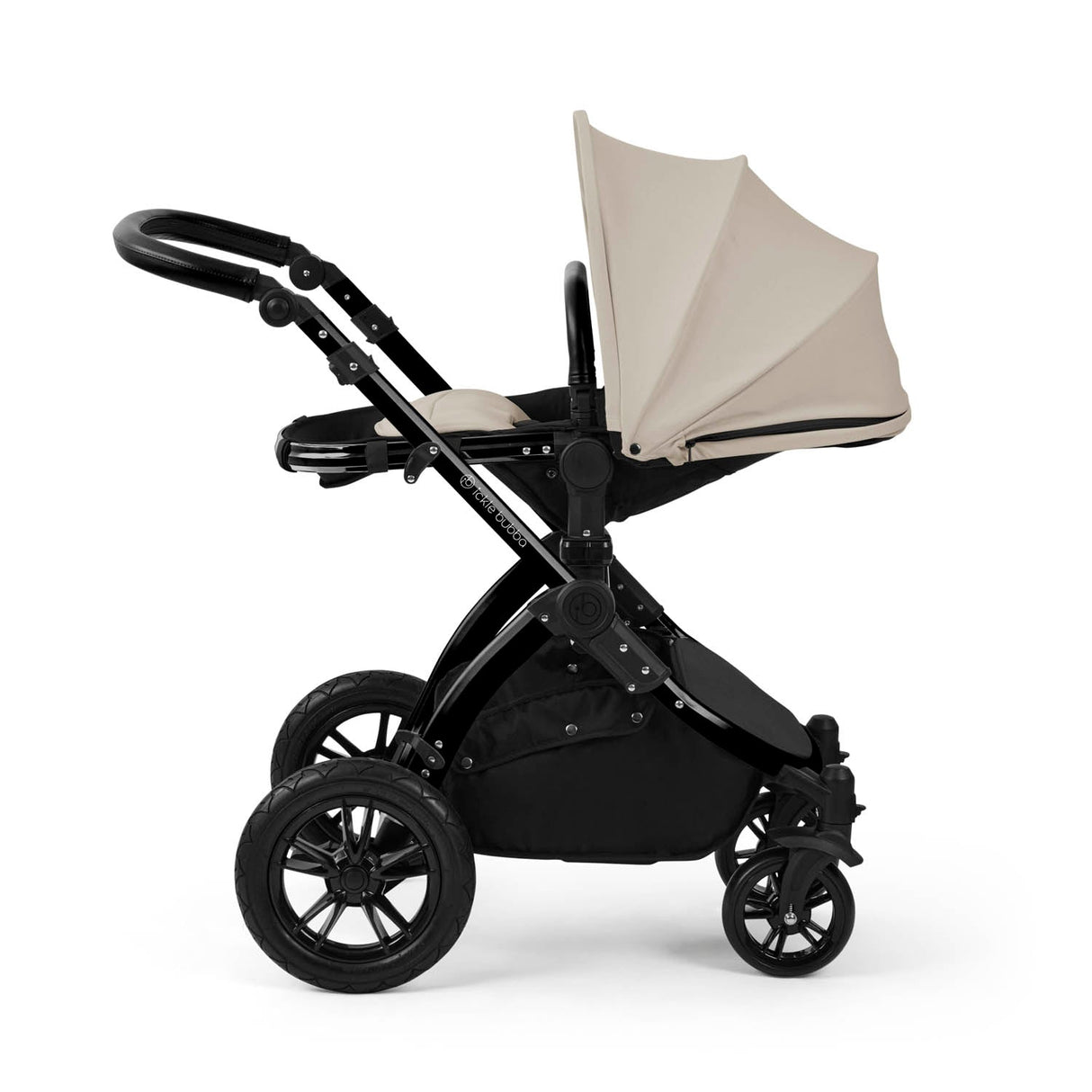 Ickle Bubba Stomp Luxe 12 Piece Travel System with Maxi-Cosi Cabriofix i-Size & Base - Black/Stone/Black