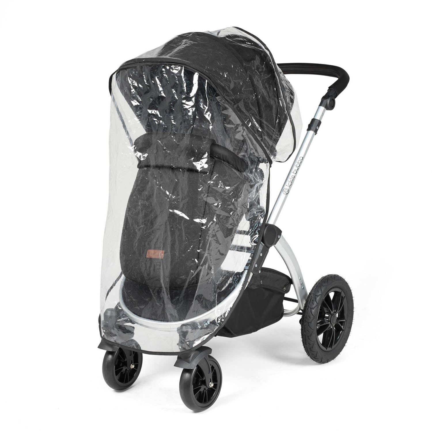 Ickle Bubba Stomp Luxe 12 Piece Travel System with Maxi-Cosi Cabriofix i-Size & Base - Silver/Midnight/Black