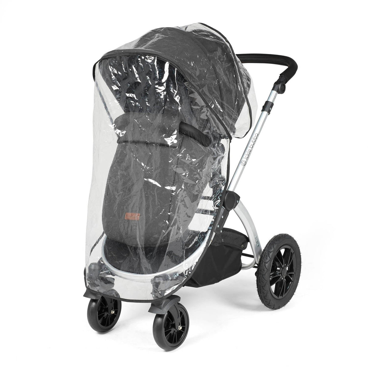 Ickle Bubba Stomp Luxe 12 Piece Travel System with Maxi-Cosi Cabriofix i-Size & Base - Silver/Charcoal Grey/Black