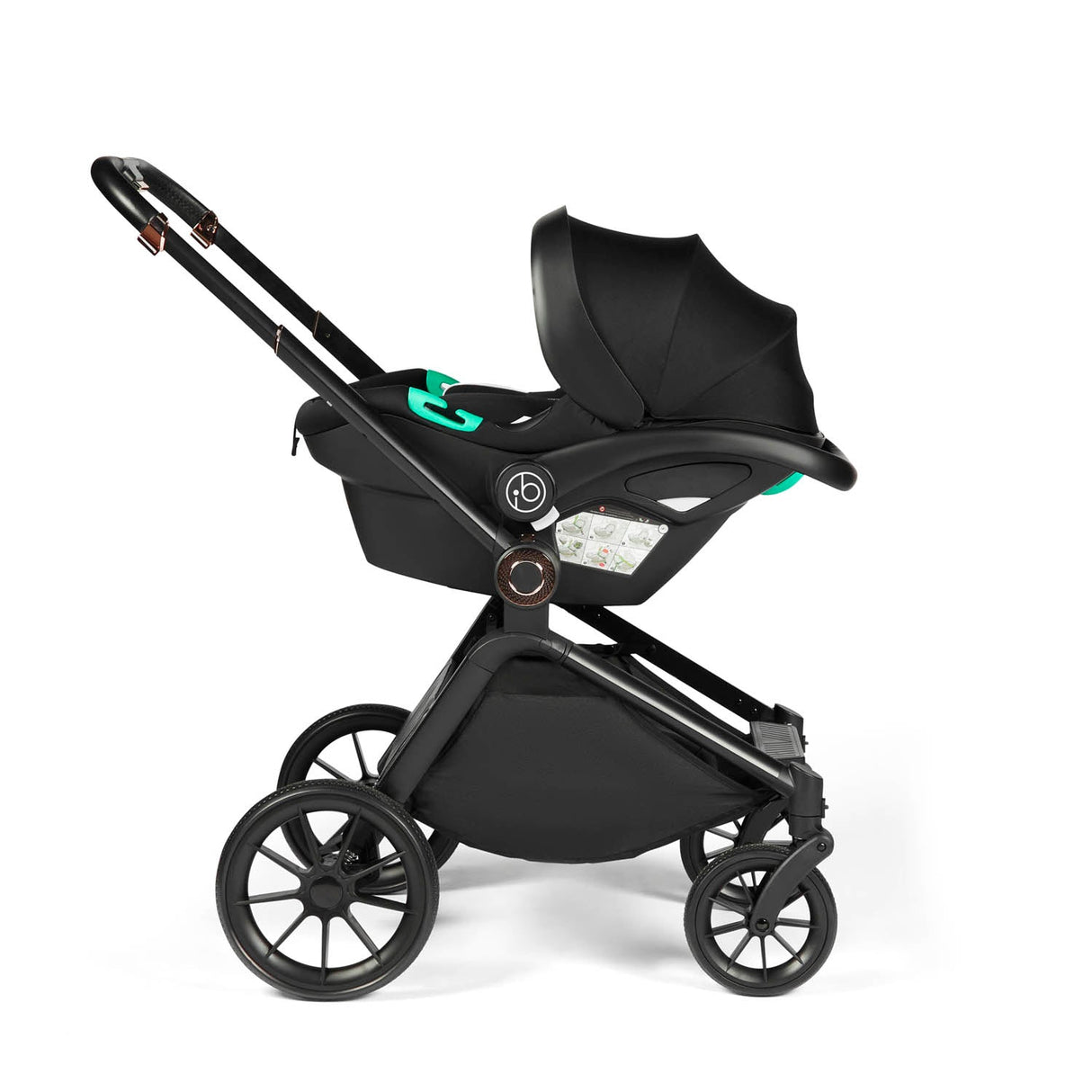 Ickle Bubba Altima All-in-One Stratus i-Size Travel System & Base - Black