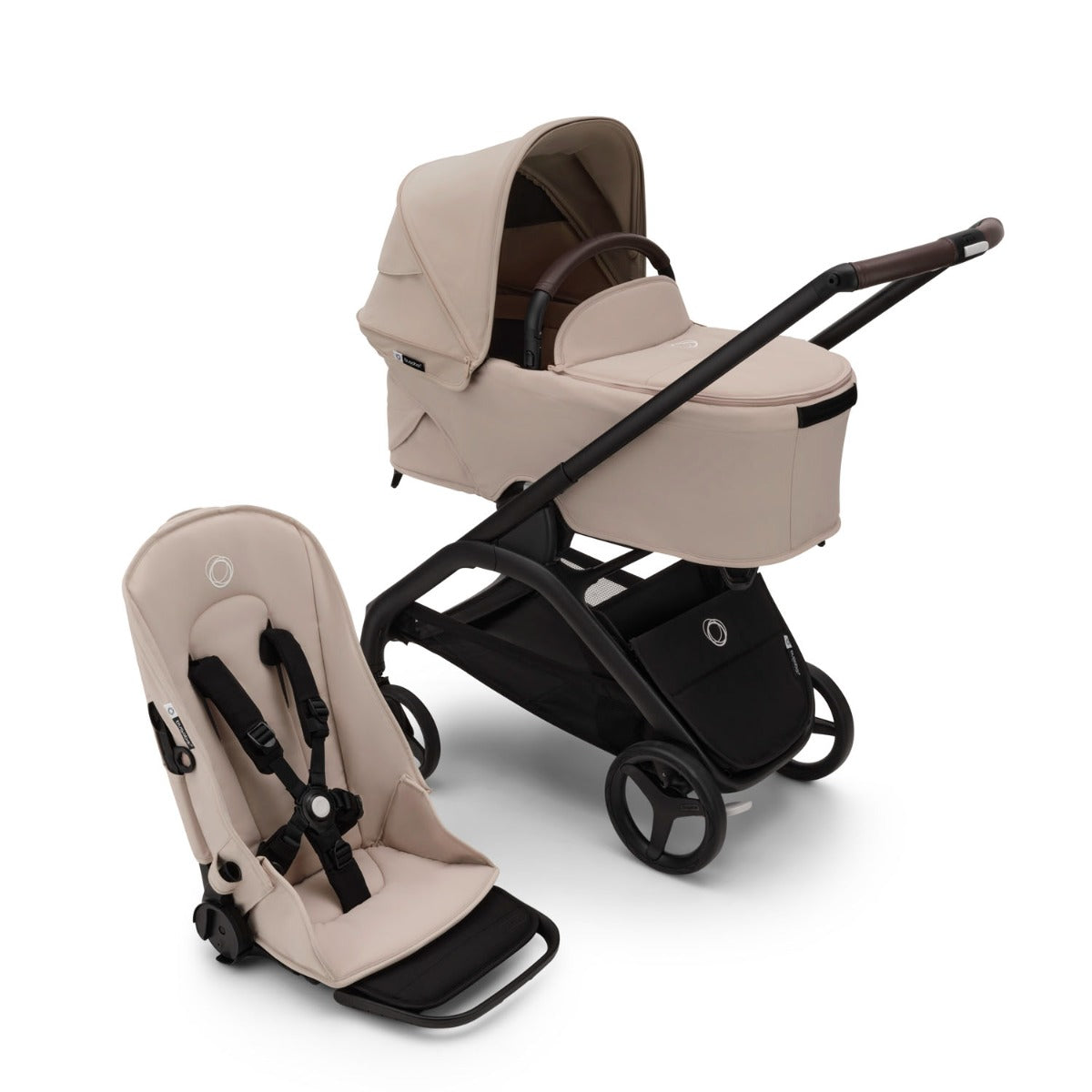 Bugaboo Dragonfly Essential Bundle - Black/Desert Taupe