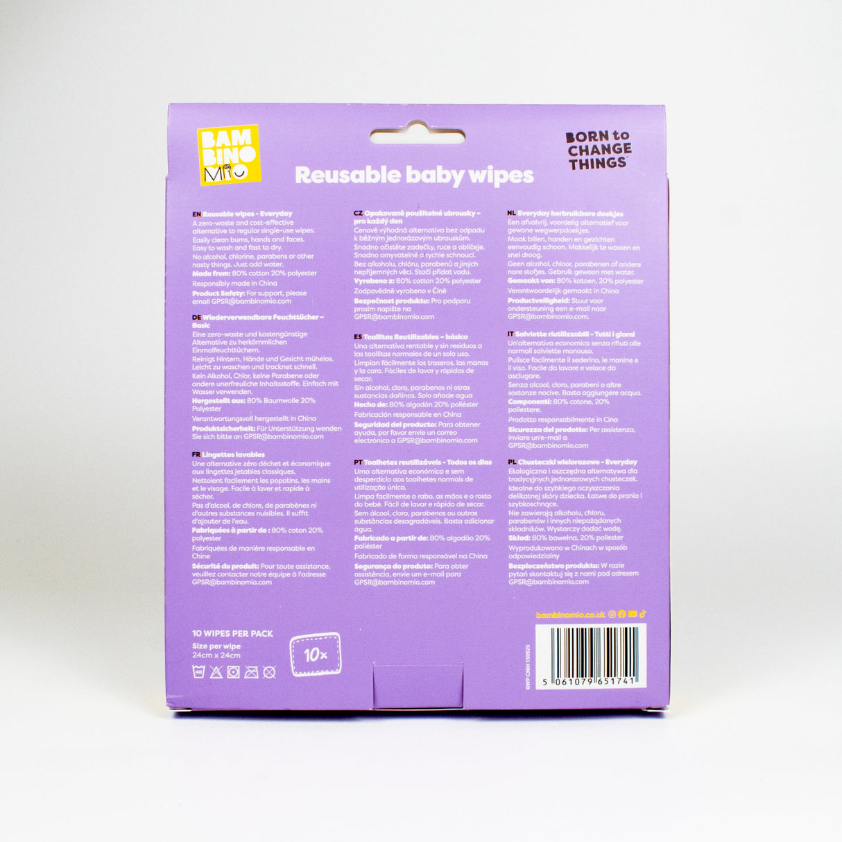 Reusable Baby Wipes for Sensitive Skin in Cloud