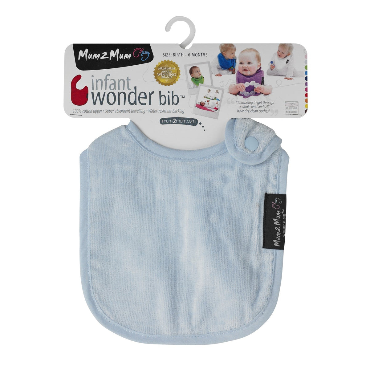 Mum 2 Mum Infant Wonder Bib - Baby Blue