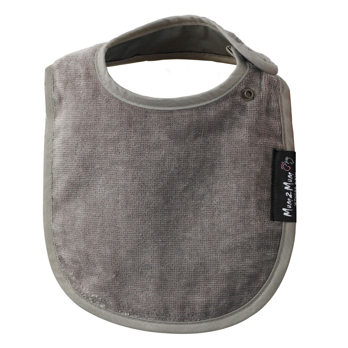 Mum 2 Mum Infant Wonder Bib - Mushroom Grey/Brown