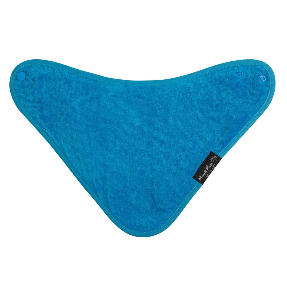 Mum 2 Mum Bandana Style Wonder Bib - Teal Blue