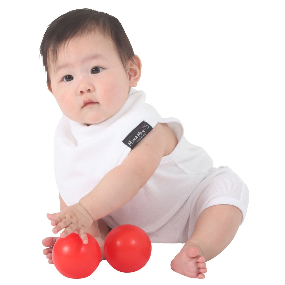 Mum 2 Mum Bandana Style Wonder Bib - White