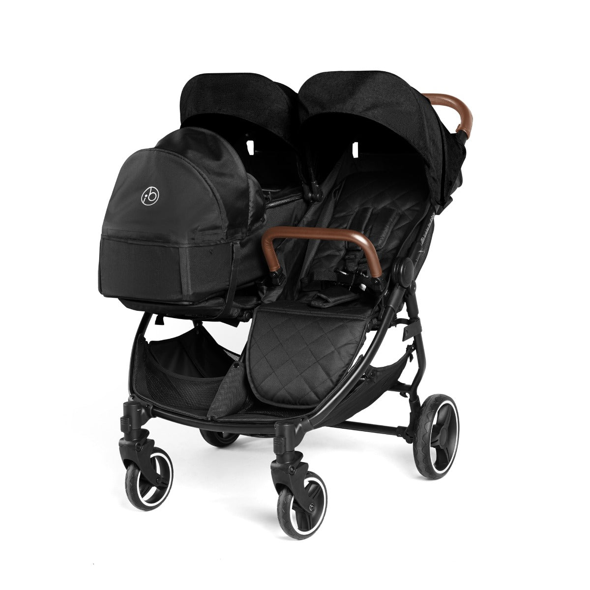 Ickle Bubba Venus Prime Double Stroller - Black