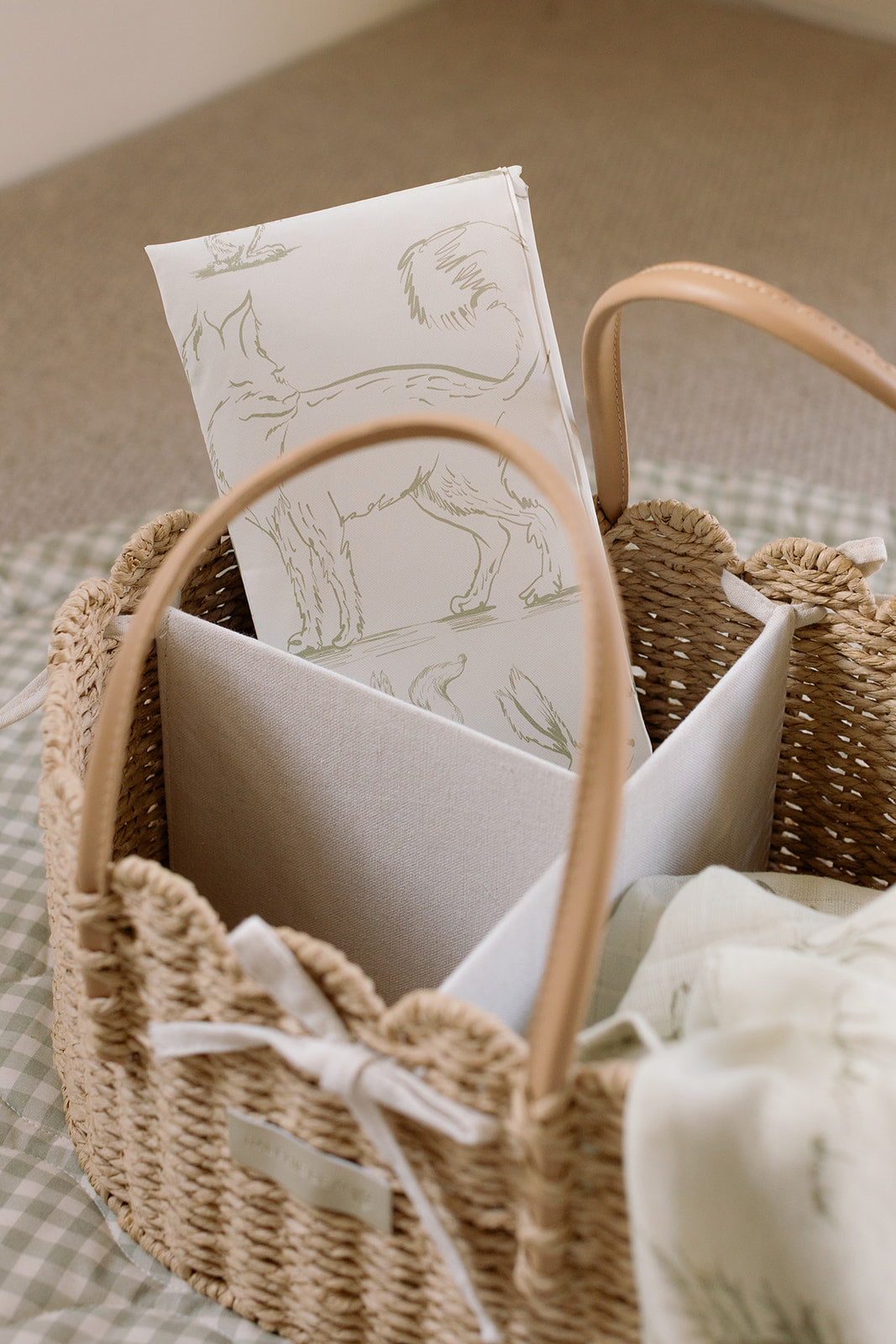 Scallop Edge Nappy Caddy Basket