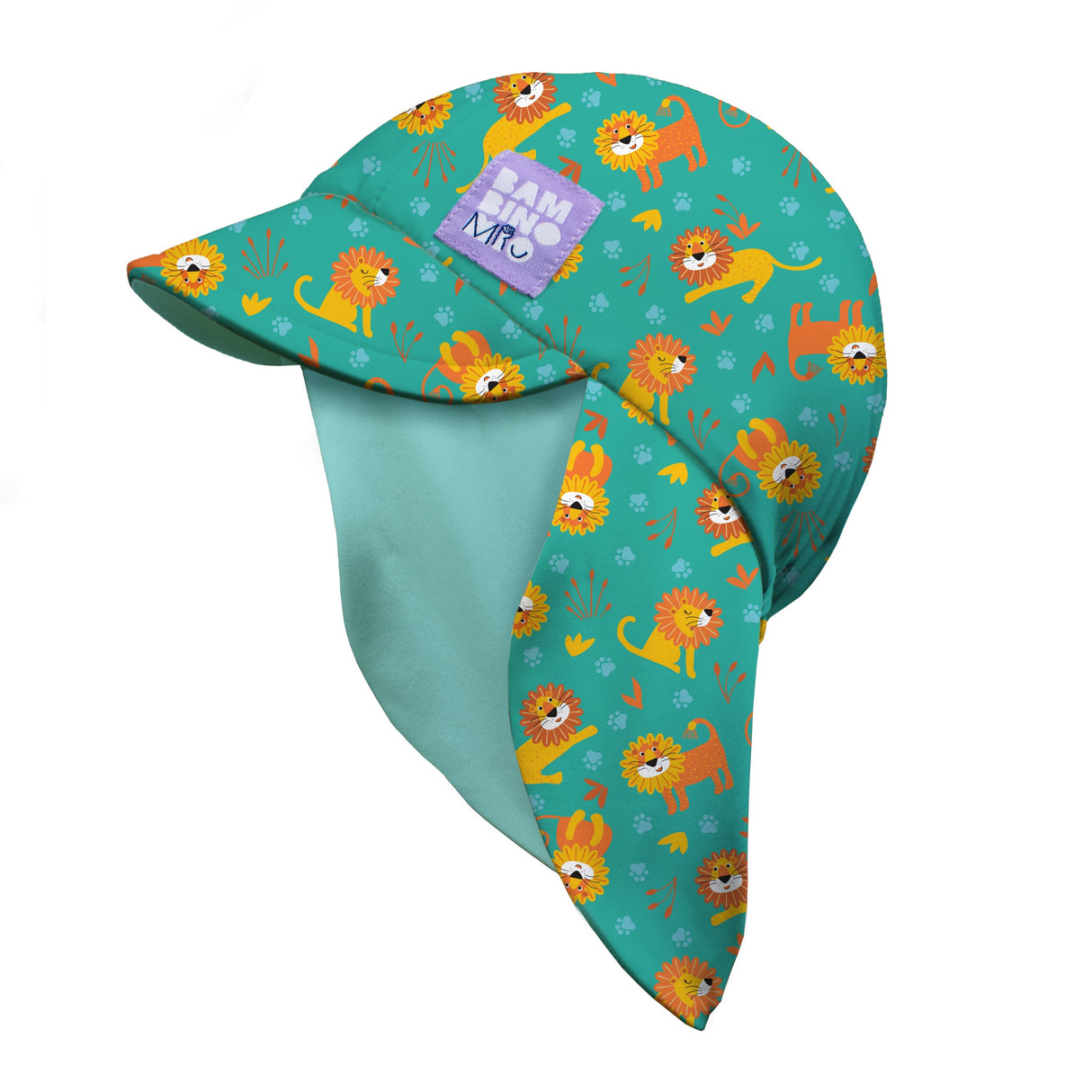 UPF 40+ Reversible Swim Hat for Babies and Toddlers in Cool Cats