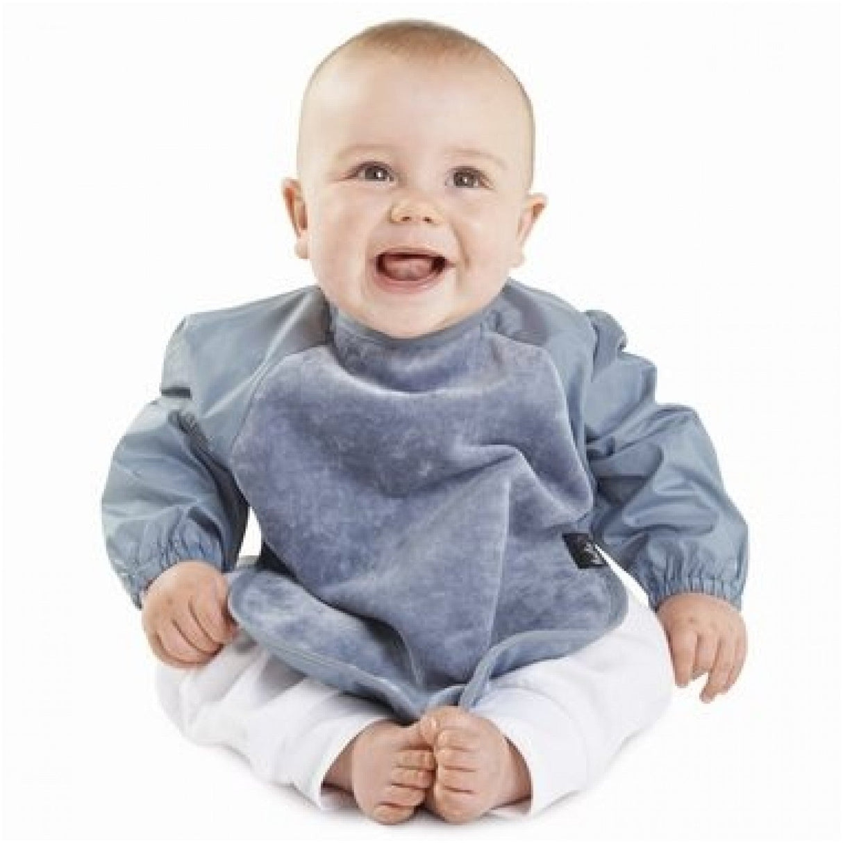 2 PACK - Mum 2 Mum Long Sleeved Wonder Bib LARGE 18m - 3 years - Grey & Navy