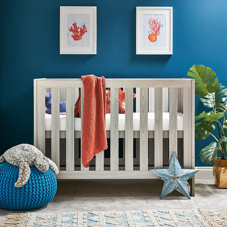 Obaby Nika Mini Cot Bed - Grey Wash