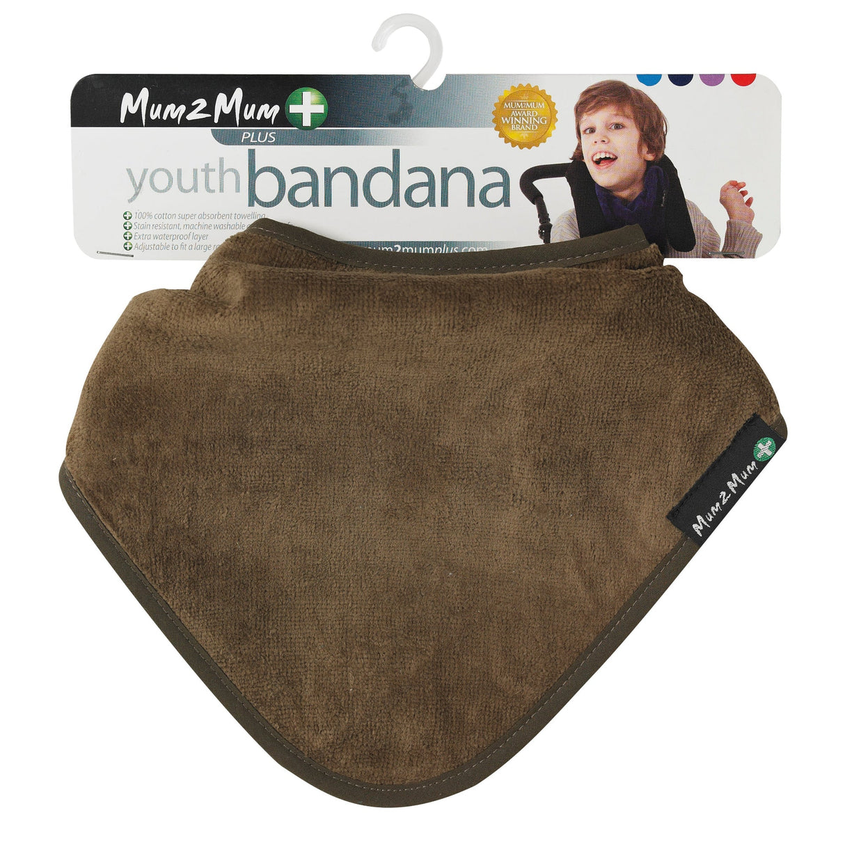 Mum 2 Mum PLUS Youth Disability Bib - Ages 5-15 years - Chocolate COMING SOON