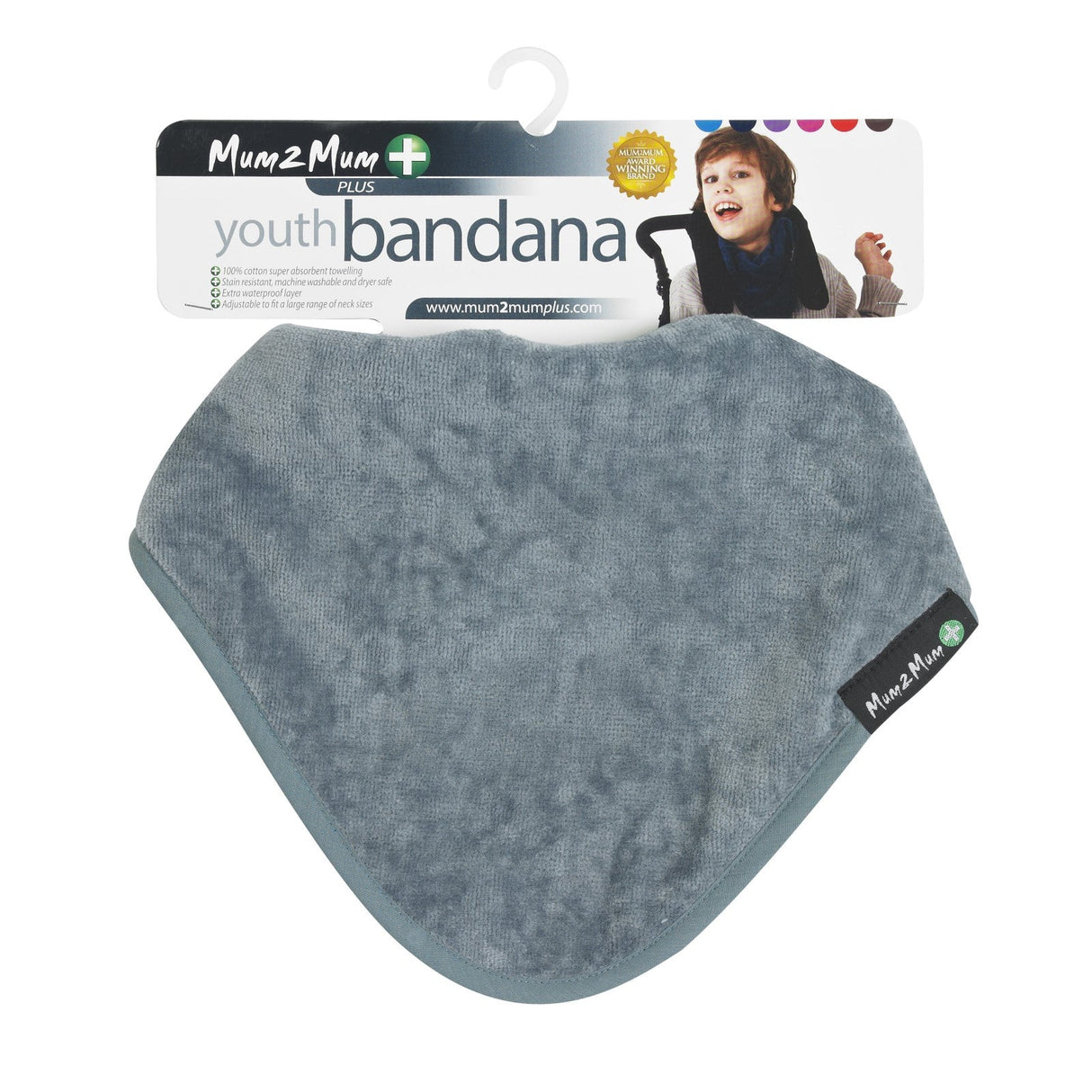 Mum 2 Mum PLUS Youth Disability Bib - Ages 5-15 years - Grey