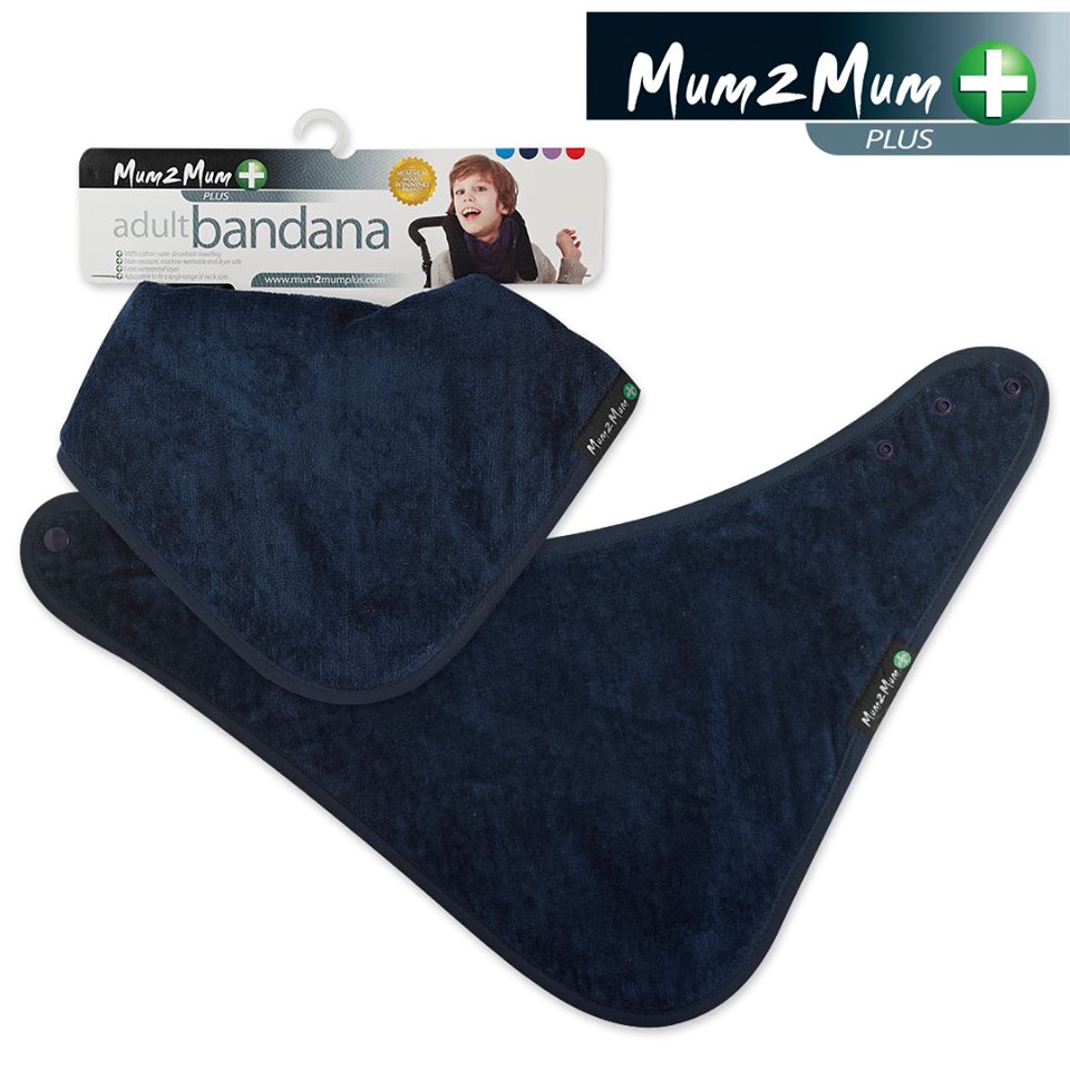 Mum 2 Mum PLUS Adult Disability Bib - Navy Blue