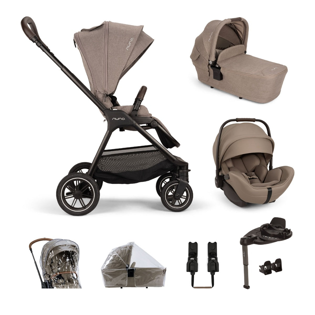 Nuna TRIV Next with ARRA Flex & Base Curv Travel System Bundle - Cedar