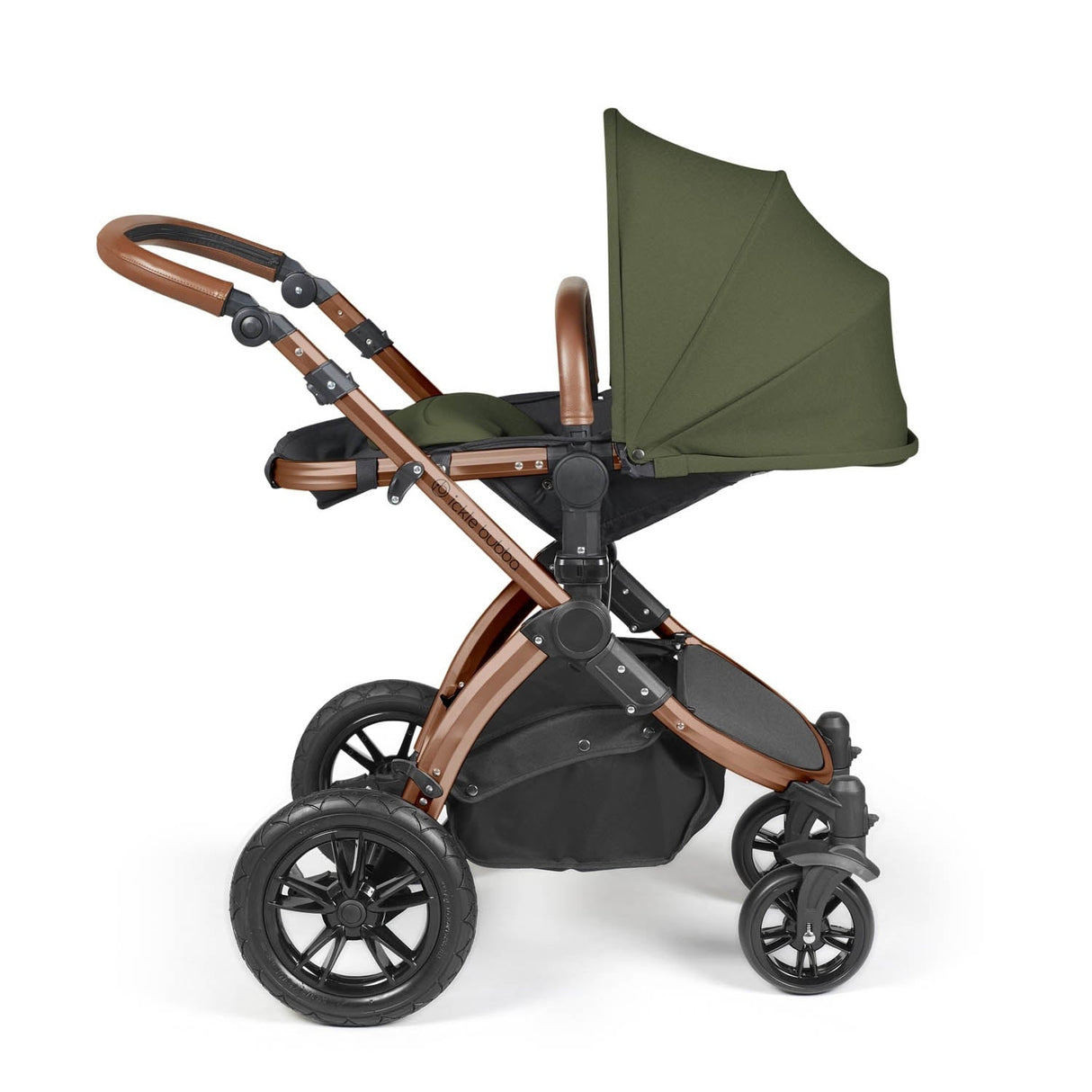 Ickle Bubba Stomp Luxe 14 Piece Nimbus 180° Spin Travel & Home Bundle - Bronze/Woodland/Tan