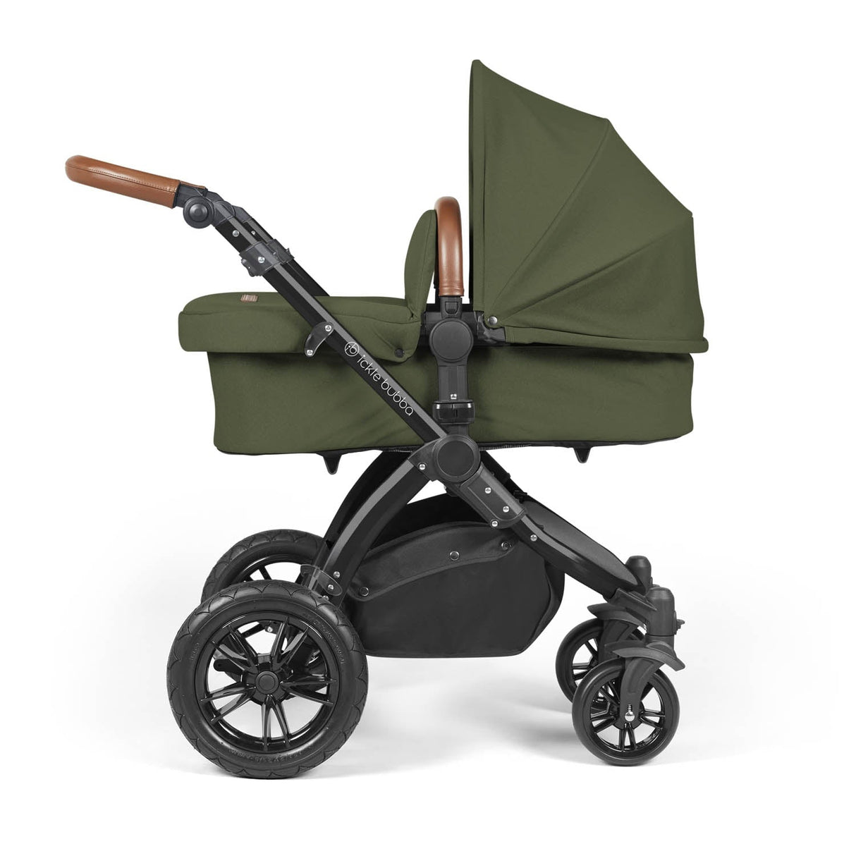 Ickle Bubba Stomp Luxe 14 Piece Nimbus 180° Spin Travel & Home Bundle - Black/Woodland/Tan