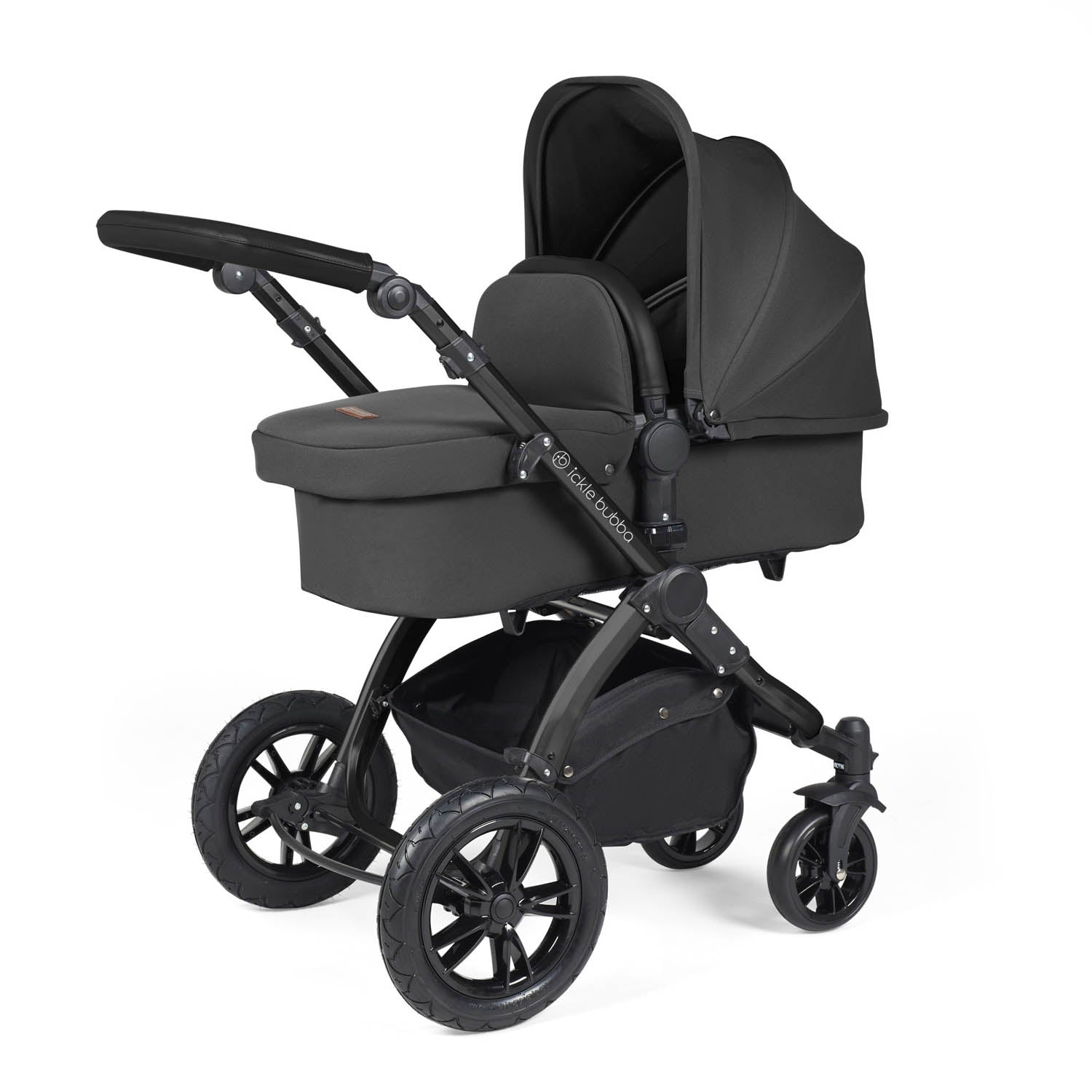 Ickle Bubba Stomp Luxe 14 Piece Nimbus 180° Spin Travel & Home Bundle - Black/Charcoal Grey/Black