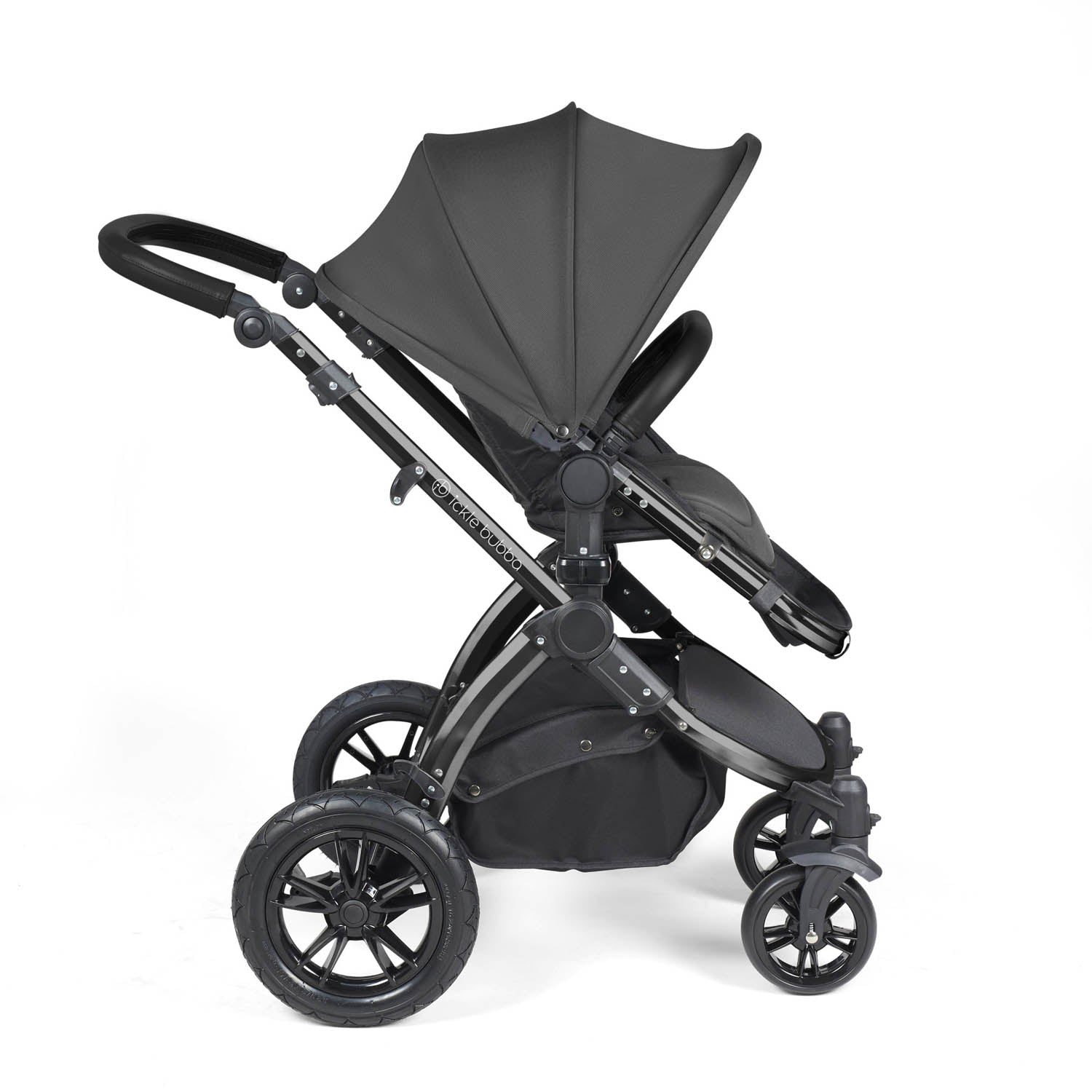 Ickle Bubba Stomp Luxe 14 Piece Nimbus 180° Spin Travel & Home Bundle - Black/Charcoal Grey/Black