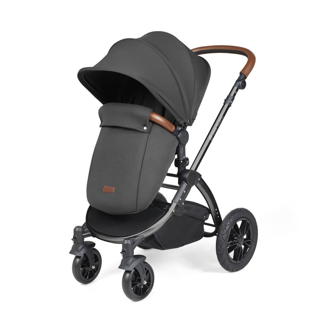 Ickle Bubba Stomp Luxe 14 Piece Nimbus 180° Spin Travel & Home Bundle - Black/Charcoal Grey/Tan