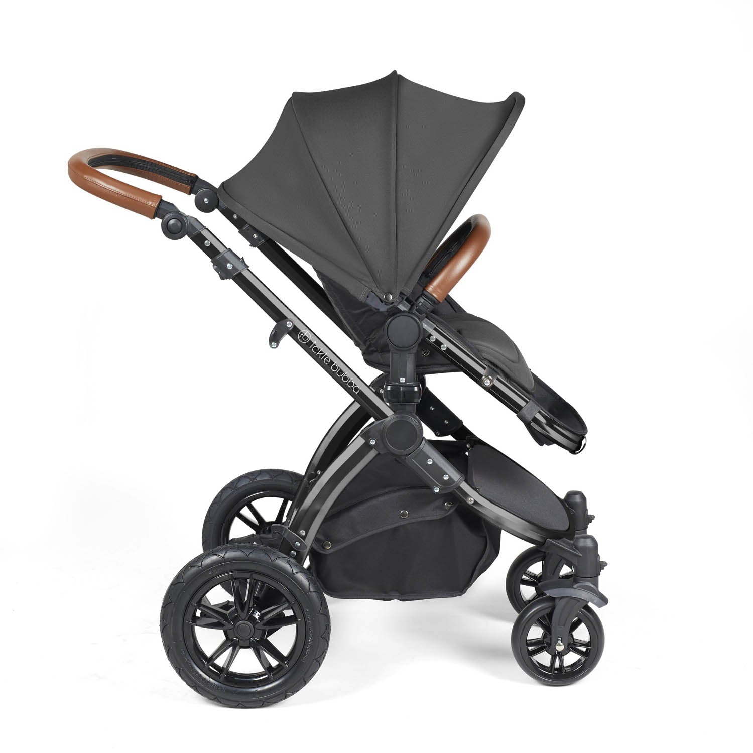 Ickle Bubba Stomp Luxe 14 Piece Nimbus 180° Spin Travel & Home Bundle - Black/Charcoal Grey/Tan