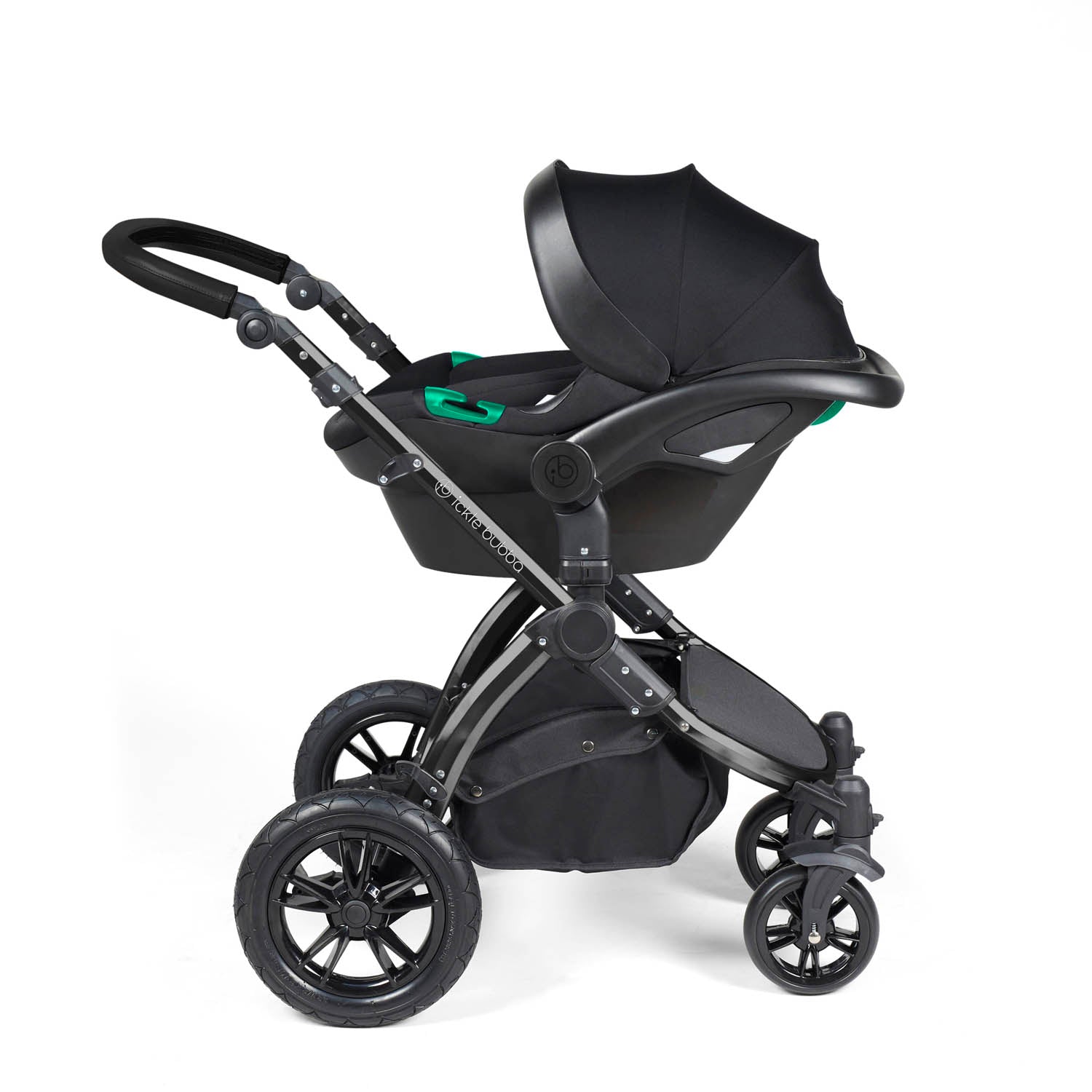 Ickle Bubba Stomp Luxe 14 Piece Nimbus 180° Spin Travel & Home Bundle - Black/Desert-Black