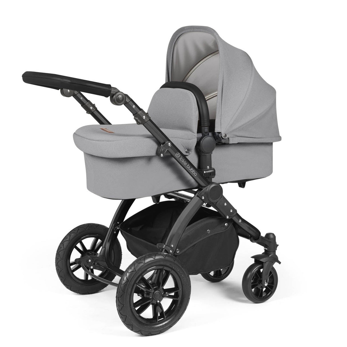 Ickle Bubba Stomp Luxe 14 Piece Nimbus 180° Spin Travel & Home Bundle - Black/Pearl Grey/Black