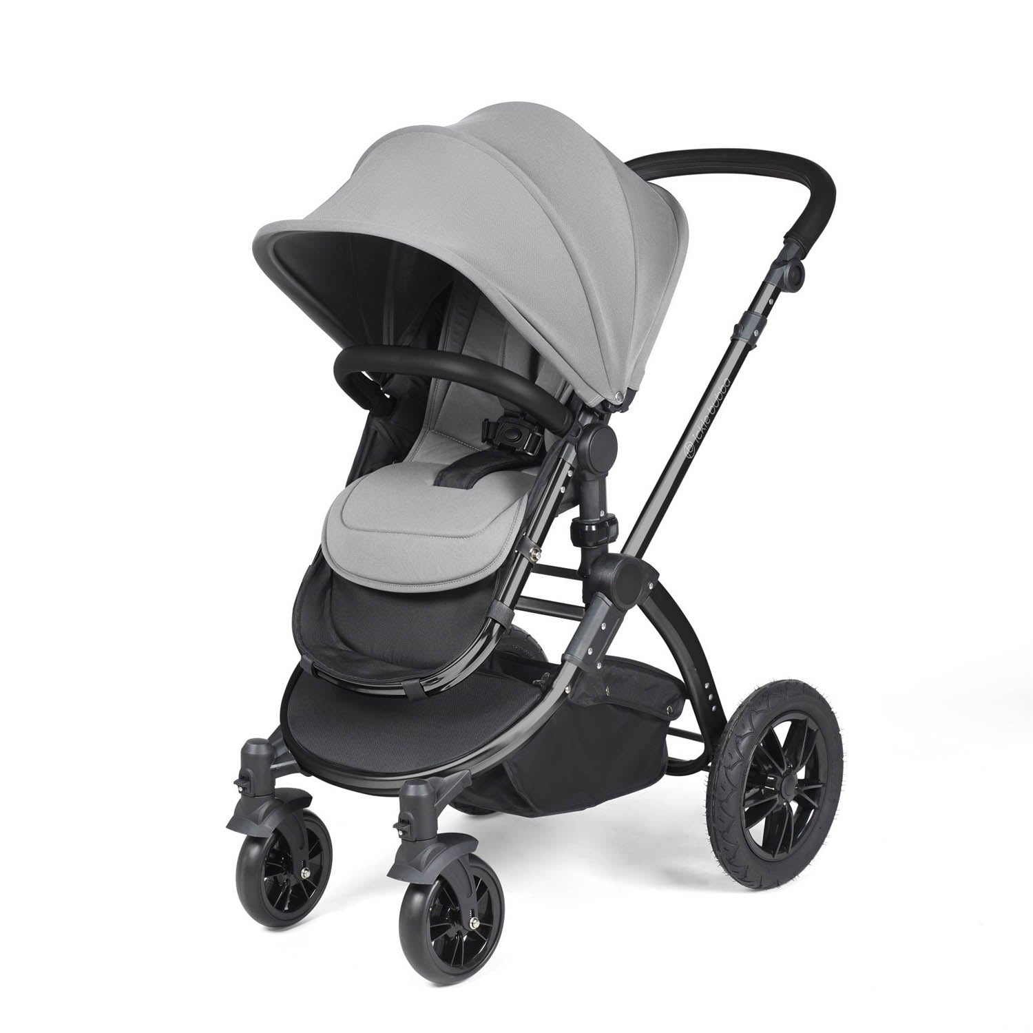Ickle Bubba Stomp Luxe 14 Piece Nimbus 180° Spin Travel & Home Bundle - Black/Pearl Grey/Black