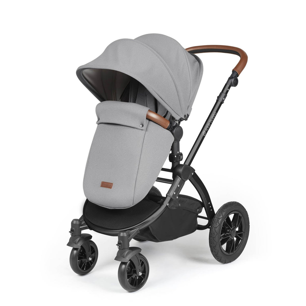 Ickle Bubba Stomp Luxe 14 Piece Nimbus 180° Spin Travel & Home Bundle - Black/Pearl Grey/Tan