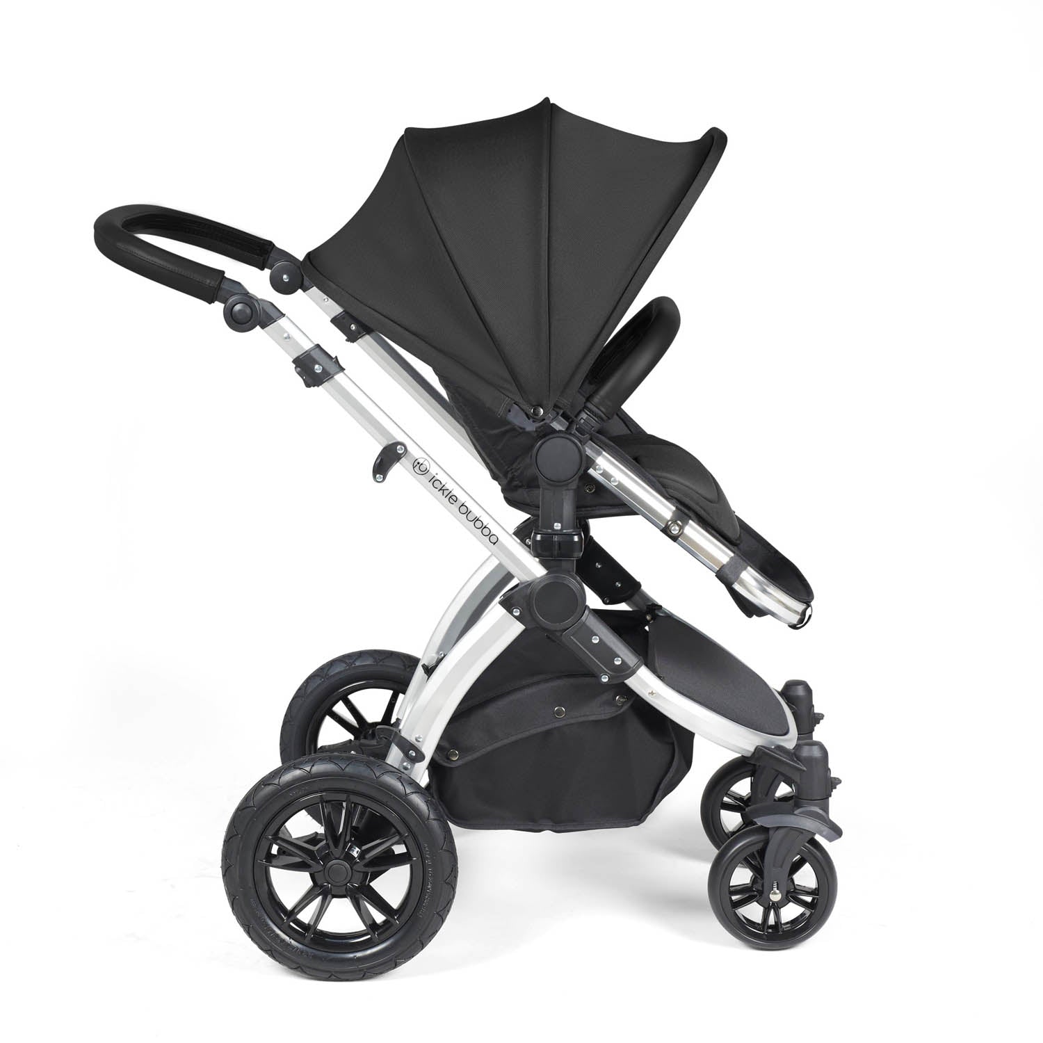 Ickle Bubba Stomp Luxe 14 Piece Nimbus 180° Spin Travel & Home Bundle - Silver/Midnight/Black