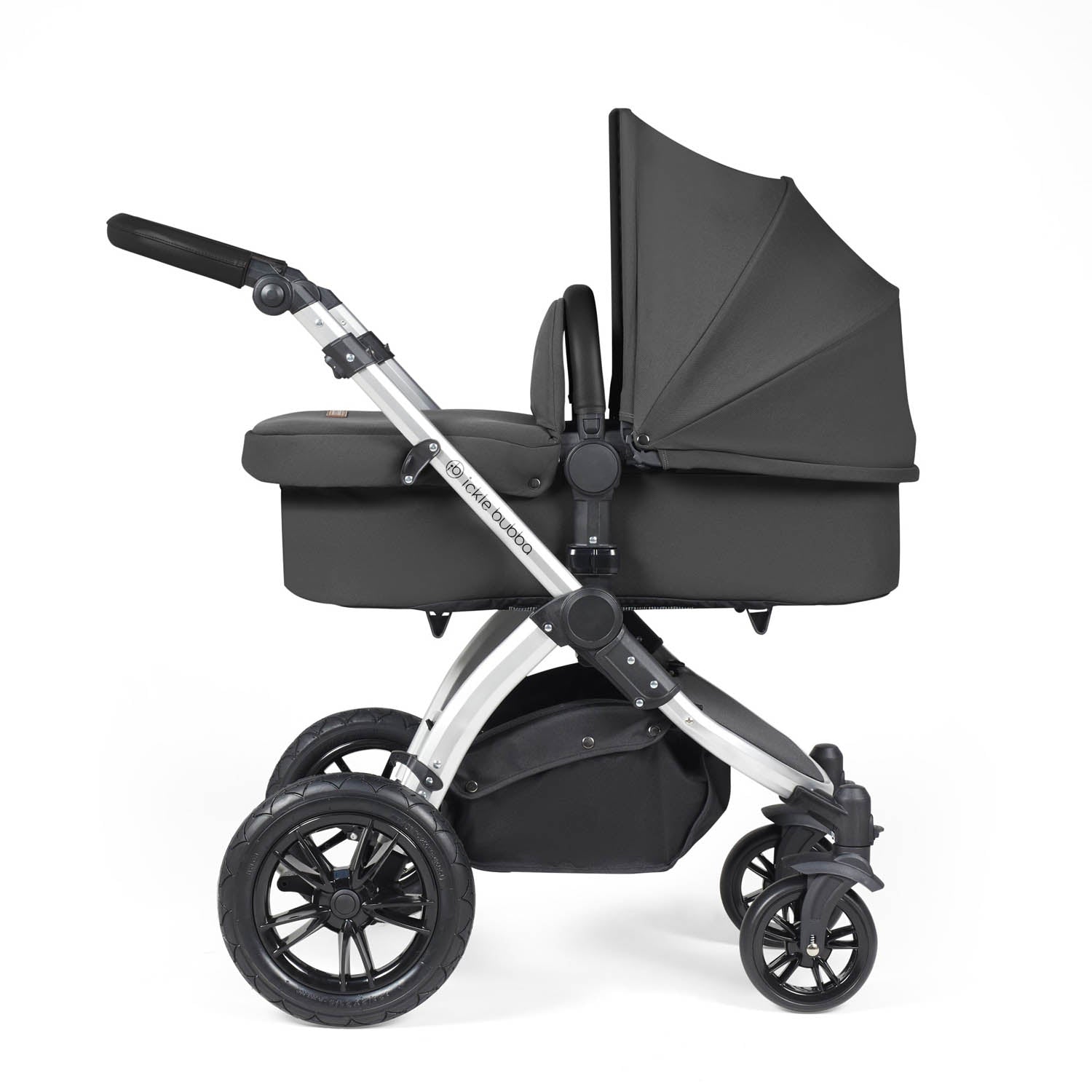 Ickle Bubba Stomp Luxe 14 Piece Nimbus 180° Spin Travel & Home Bundle - Silver/Charcoal Grey/Black