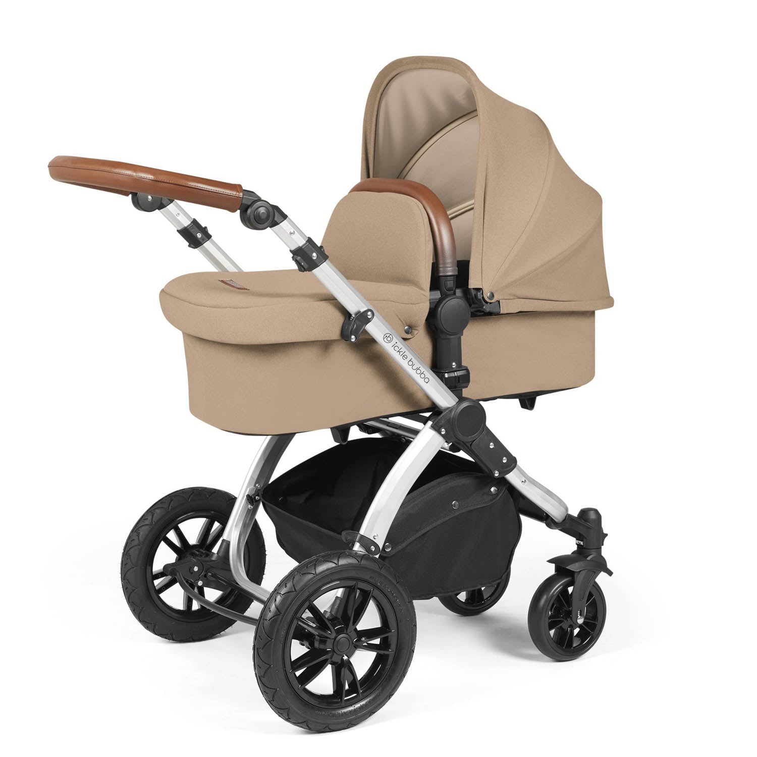 Ickle Bubba Stomp Luxe 14 Piece Nimbus 180° Spin Travel & Home Bundle - Silver/Desert/Tan