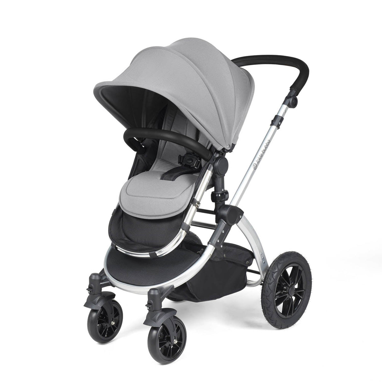 Ickle Bubba Stomp Luxe 14 Piece Nimbus 180° Spin Travel & Home Bundle - Silver/Pearl Grey/Black