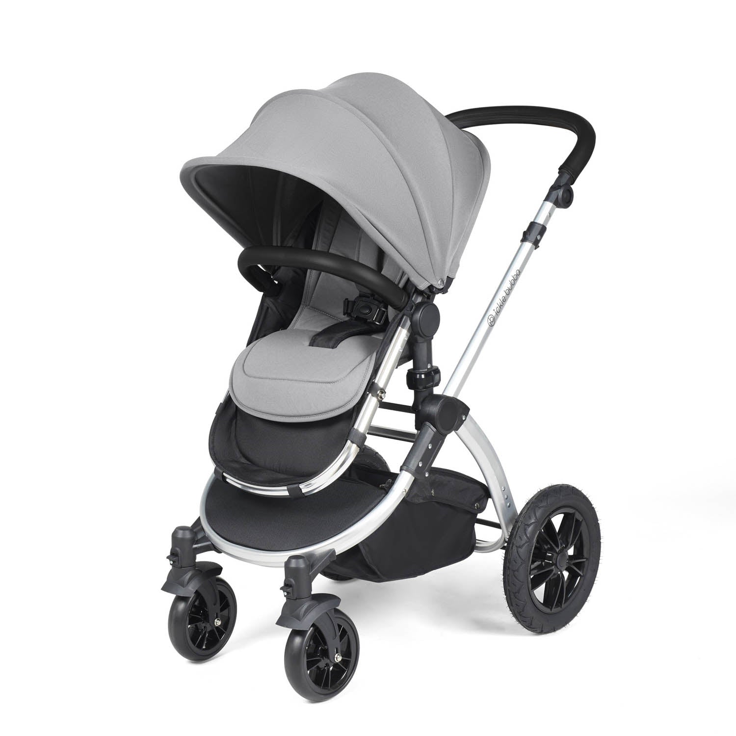 Ickle Bubba Stomp Luxe 14 Piece Nimbus 180° Spin Travel & Home Bundle - Silver/Pearl Grey/Black