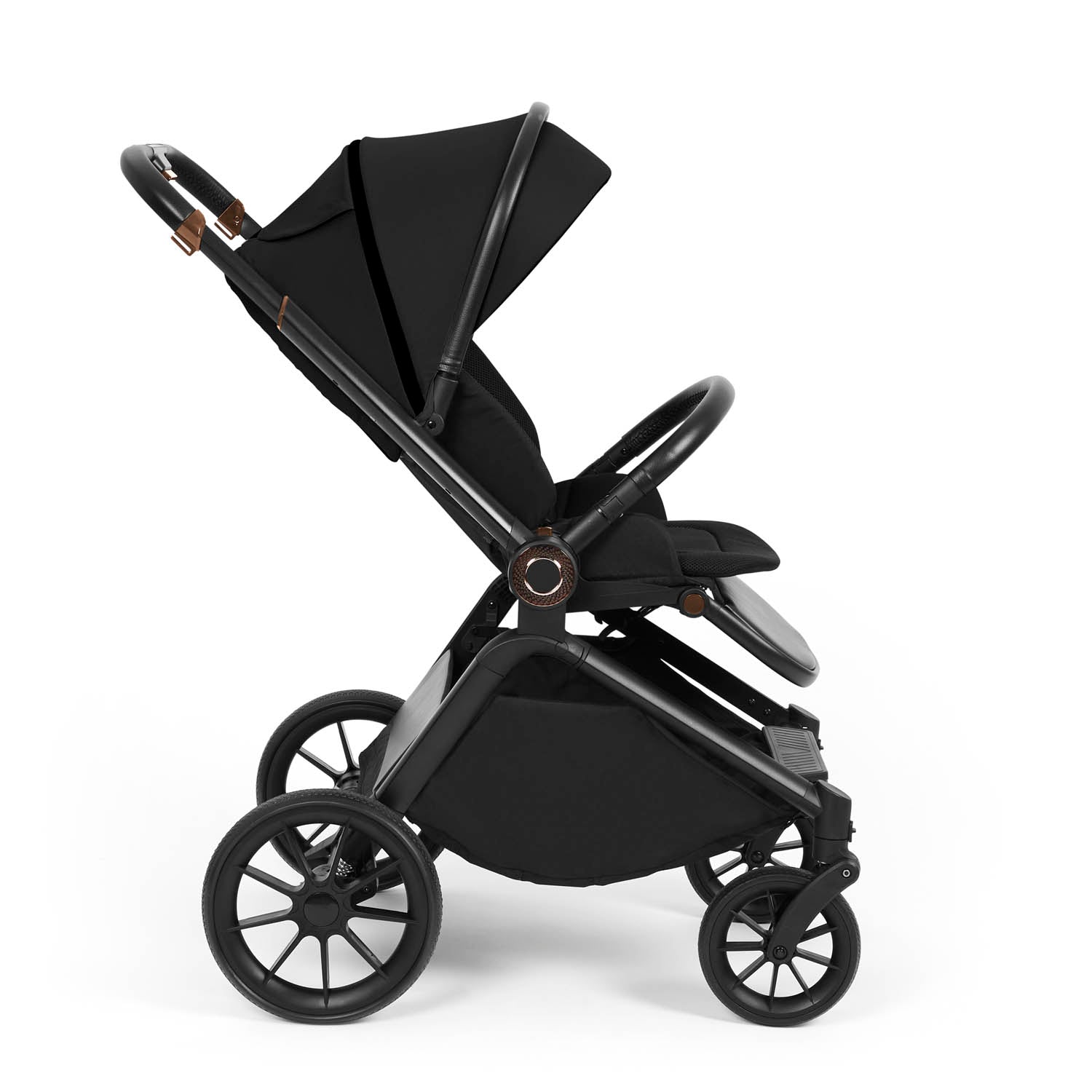 Ickle Bubba Altima 14 Piece Stratus i-Size Travel System & Base + Bubba&Me Crib - Black